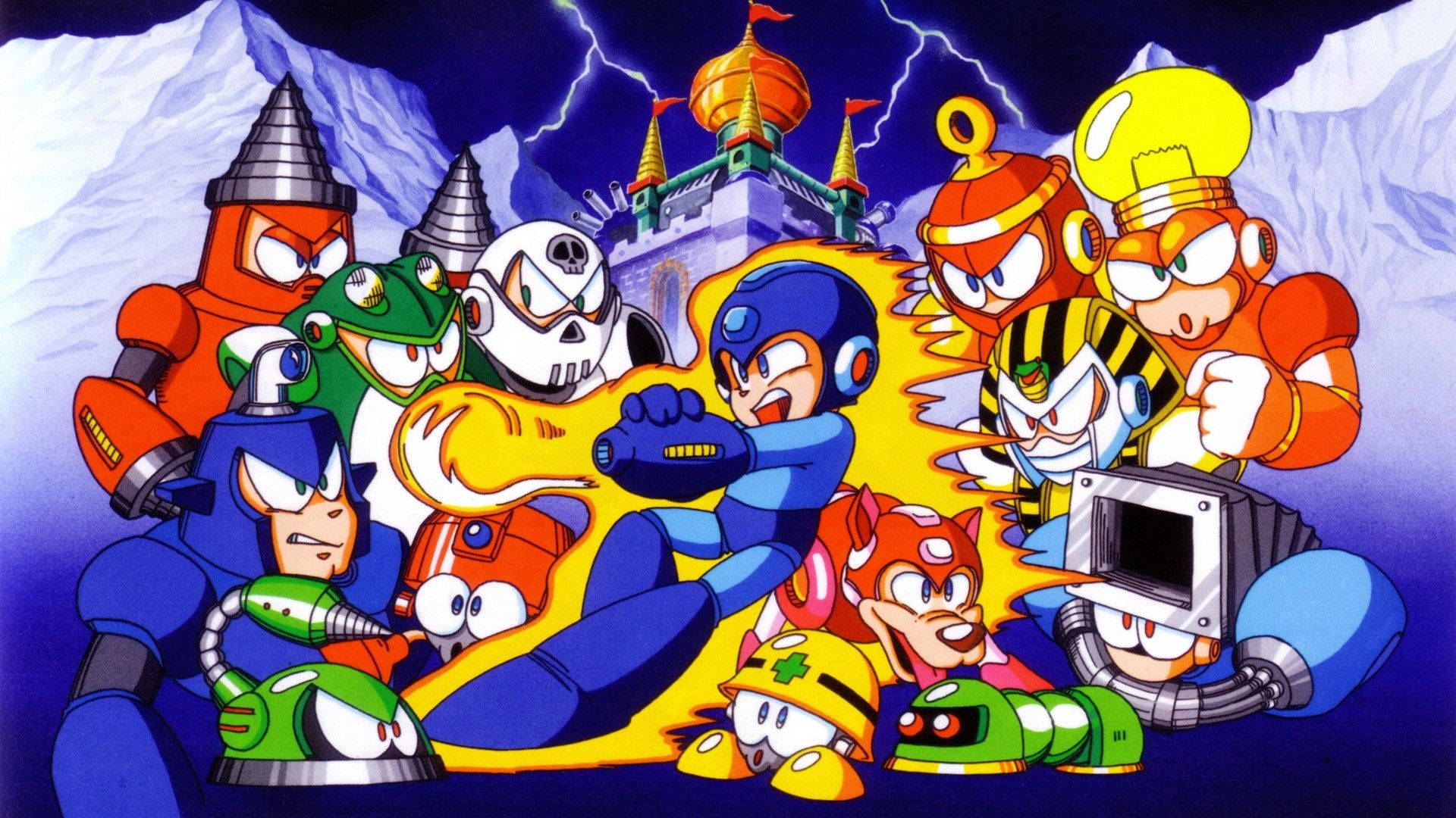 Mega Man Classic Characters Background