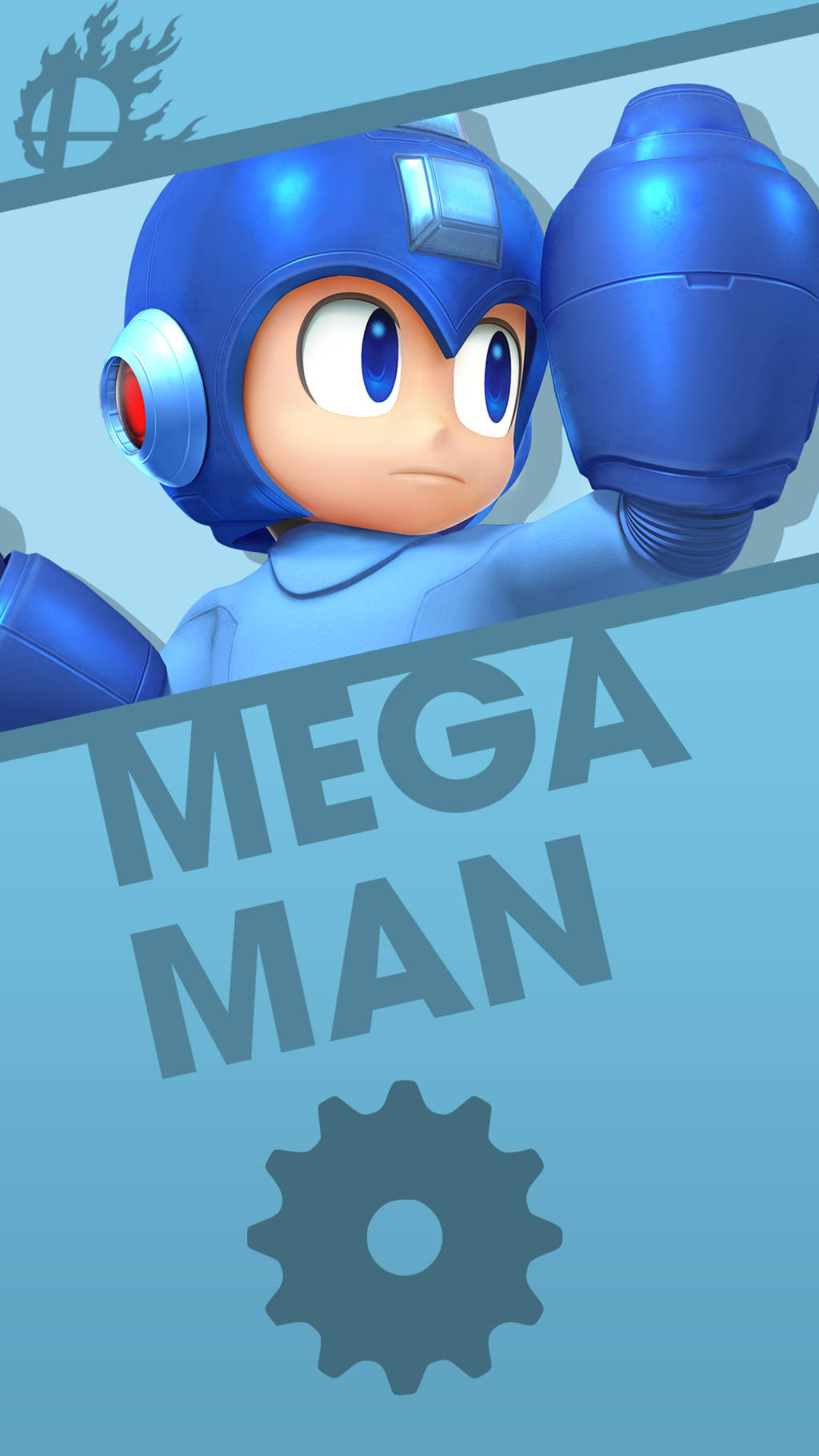 Mega Man Digital Art Background