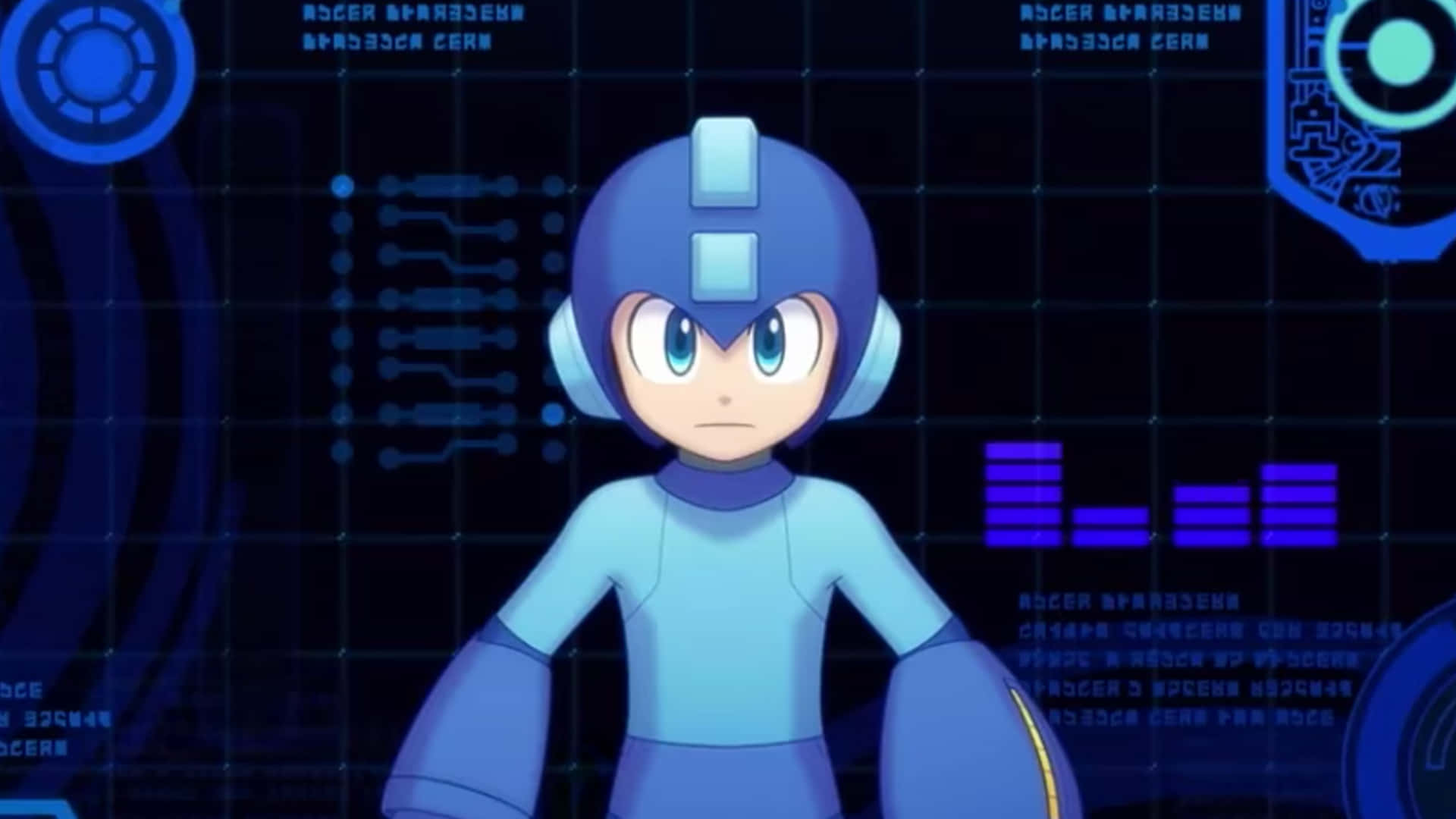 Mega Man On An Epic Adventure Background