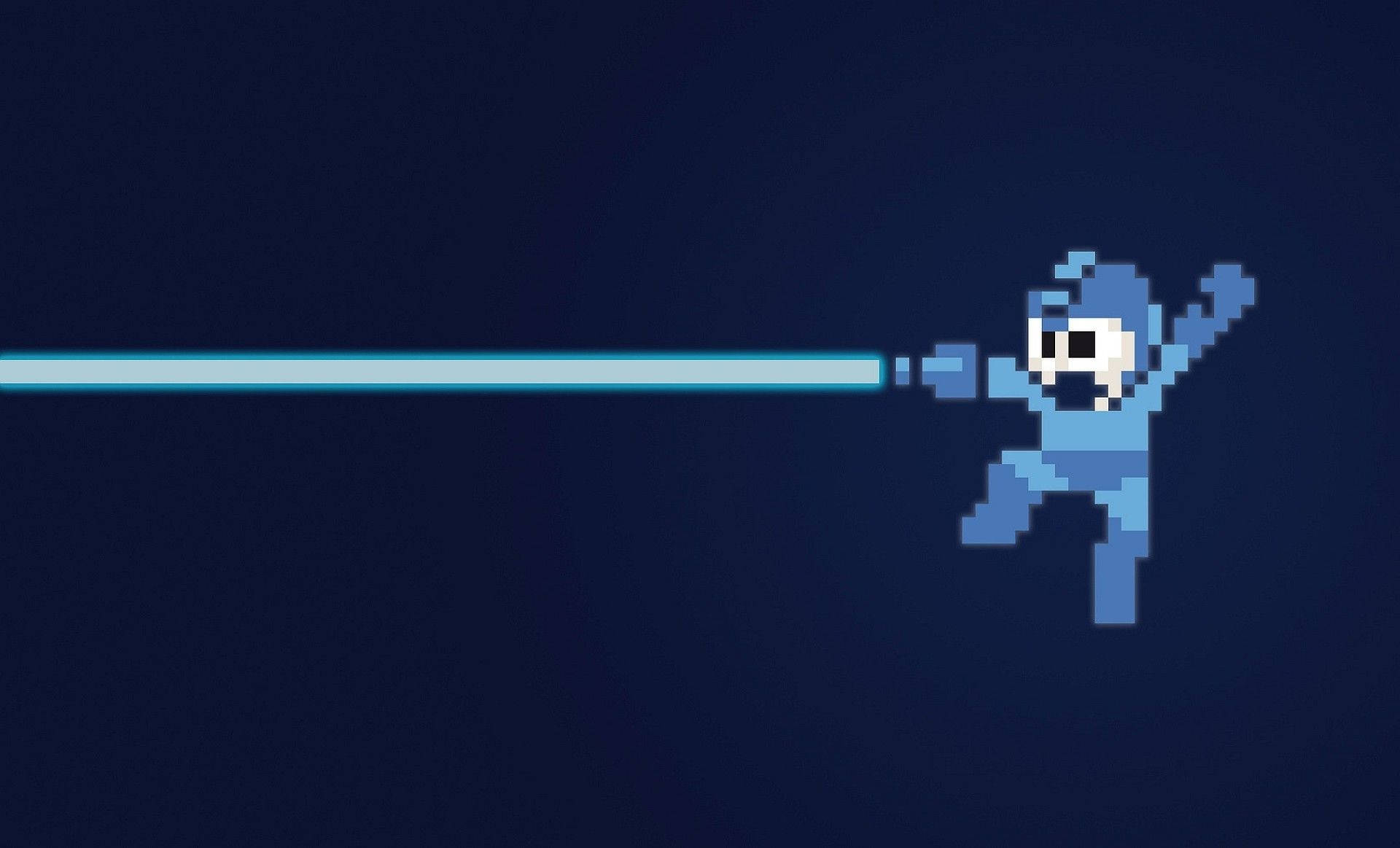 Mega Man Shooting Mega Buster Background