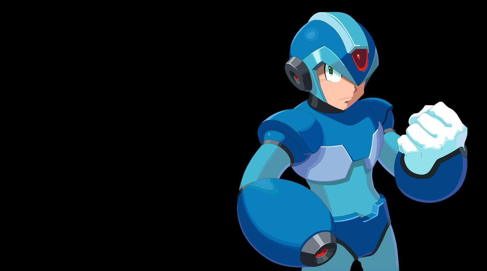 Mega Man Showing His Fist Mega Man X Background