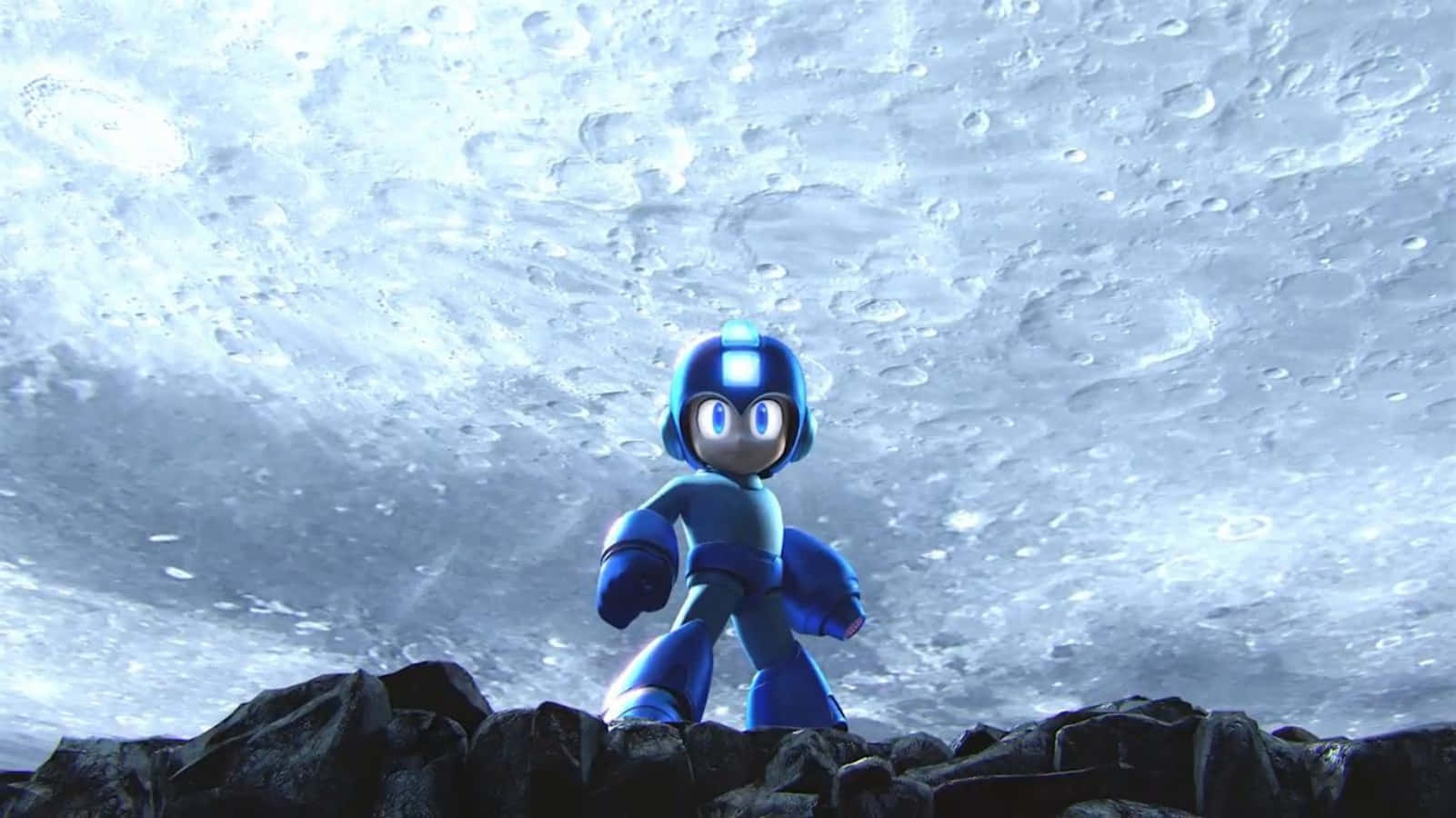 Mega Man Smash Bros Reveal Trailer Moon Background Background