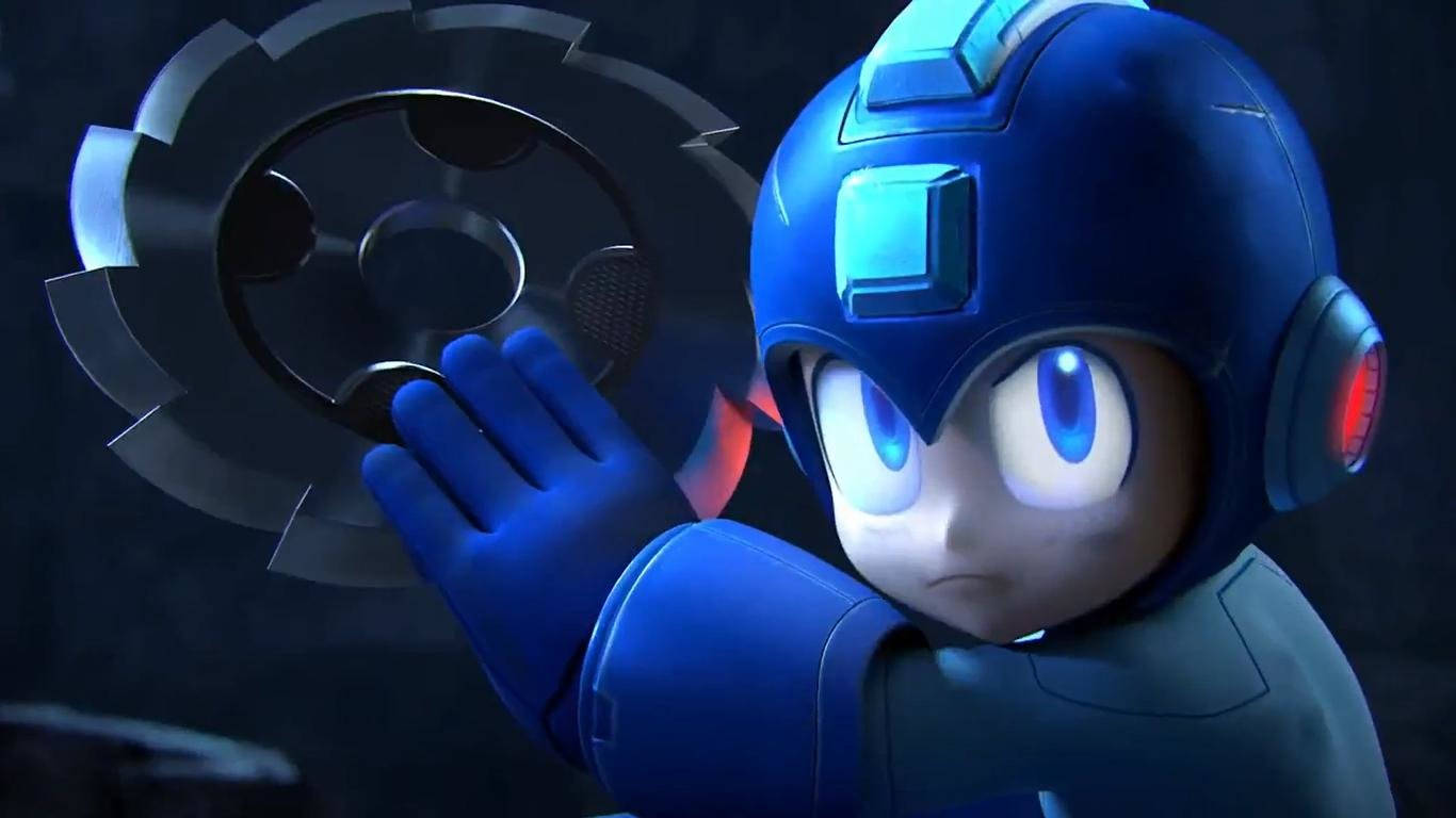 Mega Man With Razor Blade Background