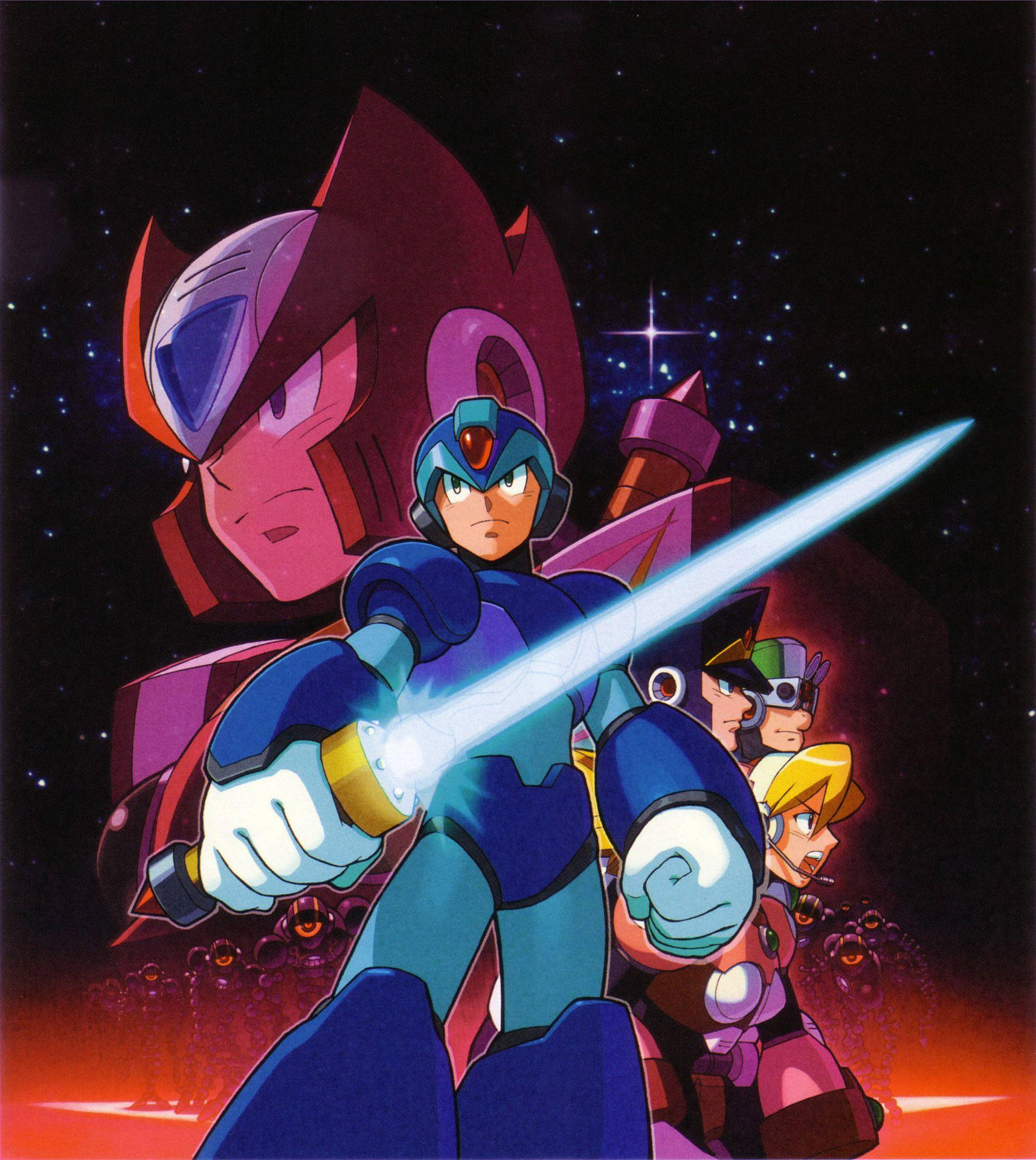 Mega Man Xtreme 2 Game Poster Background