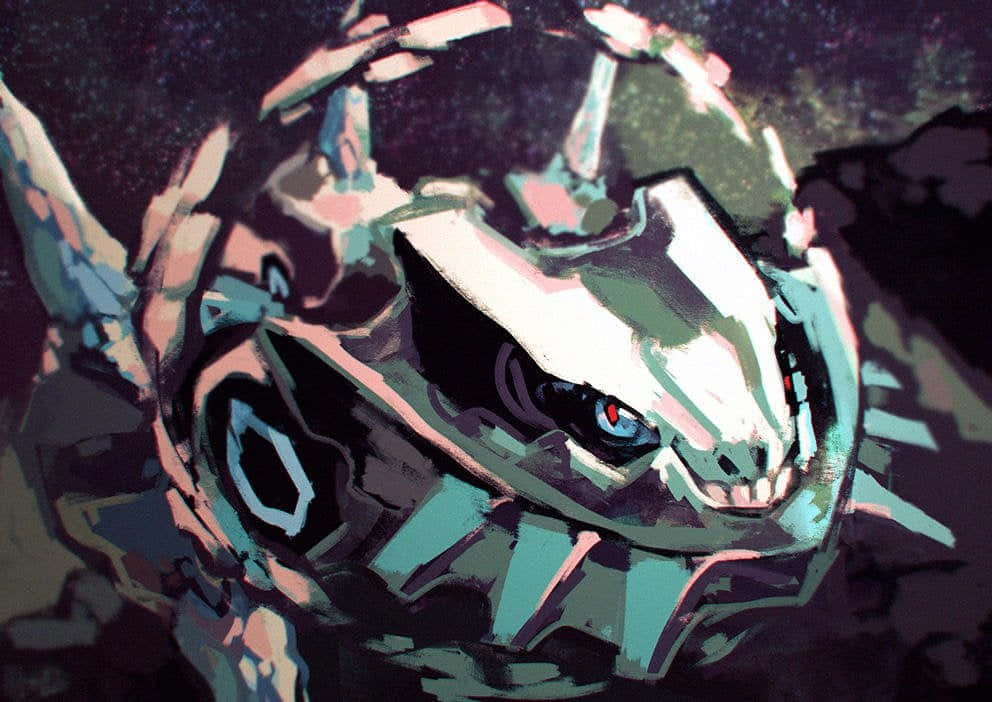 Mega Steelix Looking Up Artwork