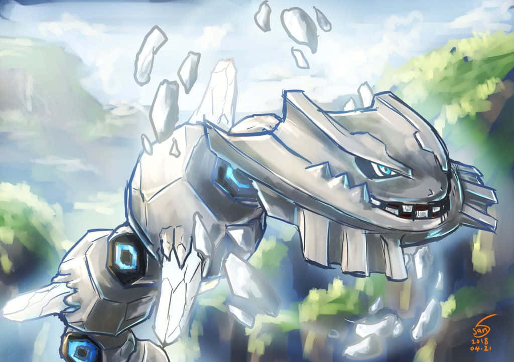 Mega Steelix Preparing Attack Background