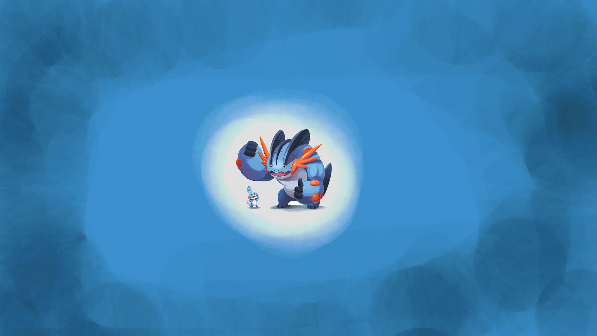 Mega Swampert And Mudkip Background