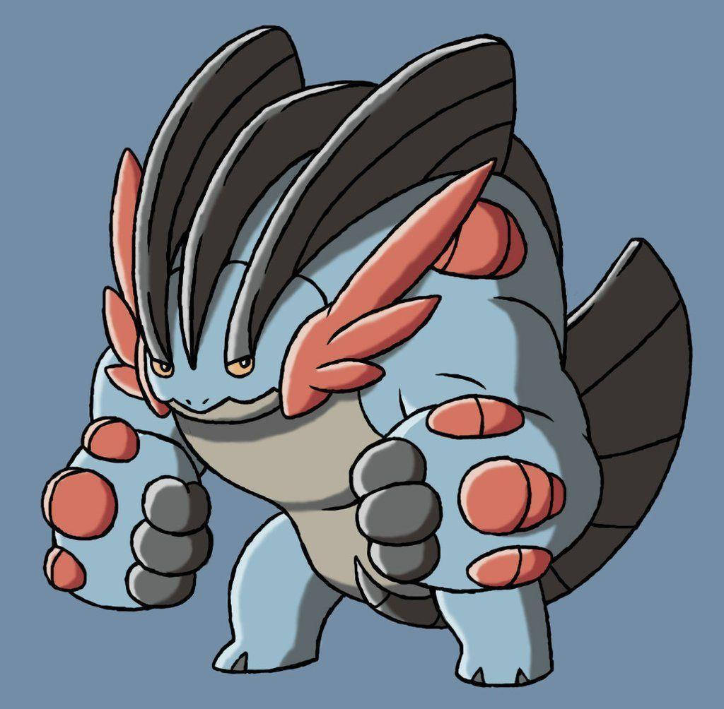 Mega Swampert Warning Look Background