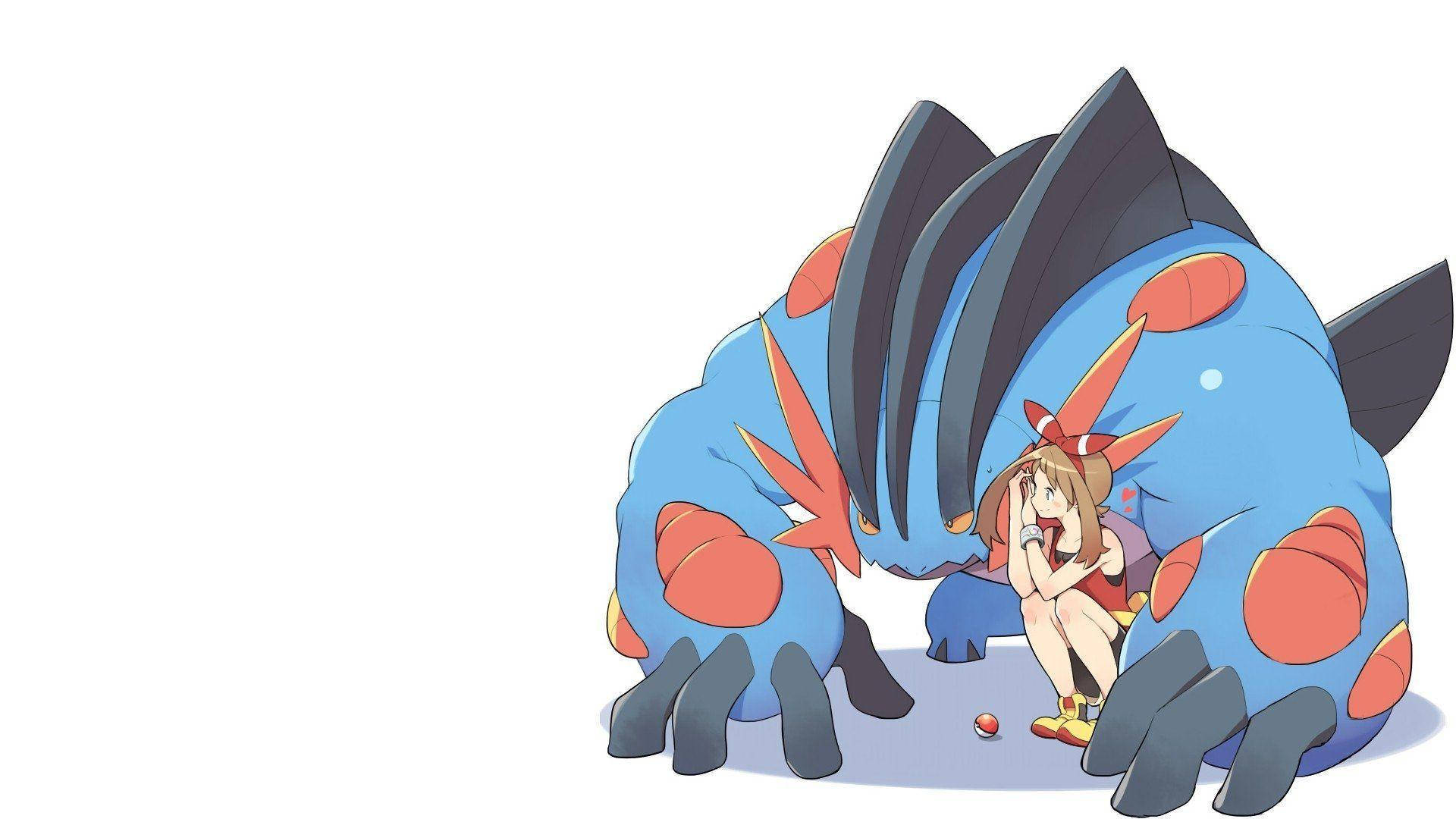 Mega Swampert With May Background