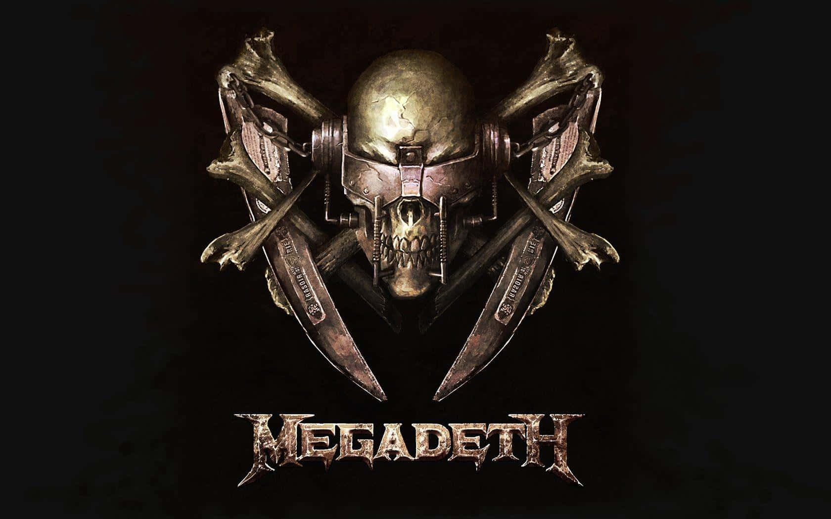 Megadeth Band Logo Skulland Crossbones