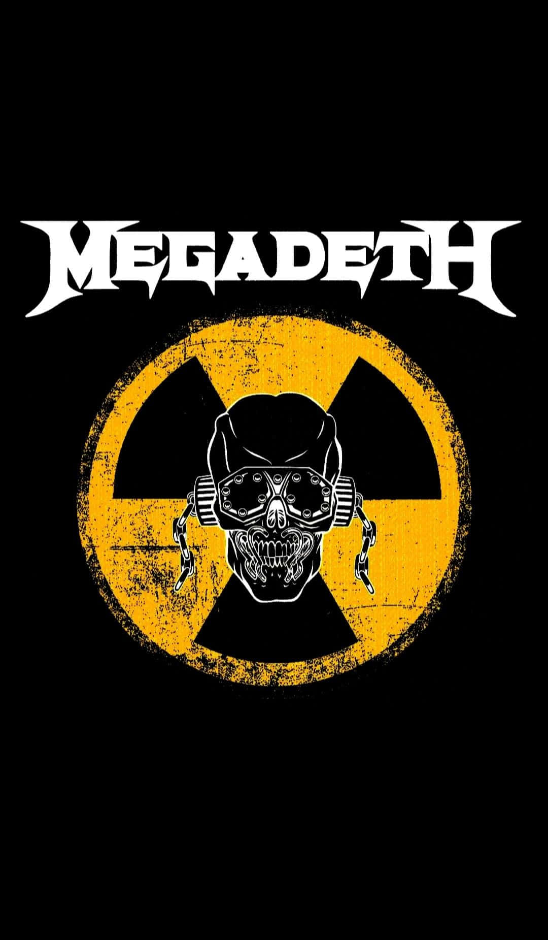 Megadeth Band Logo Skulland Radiation Symbol Background