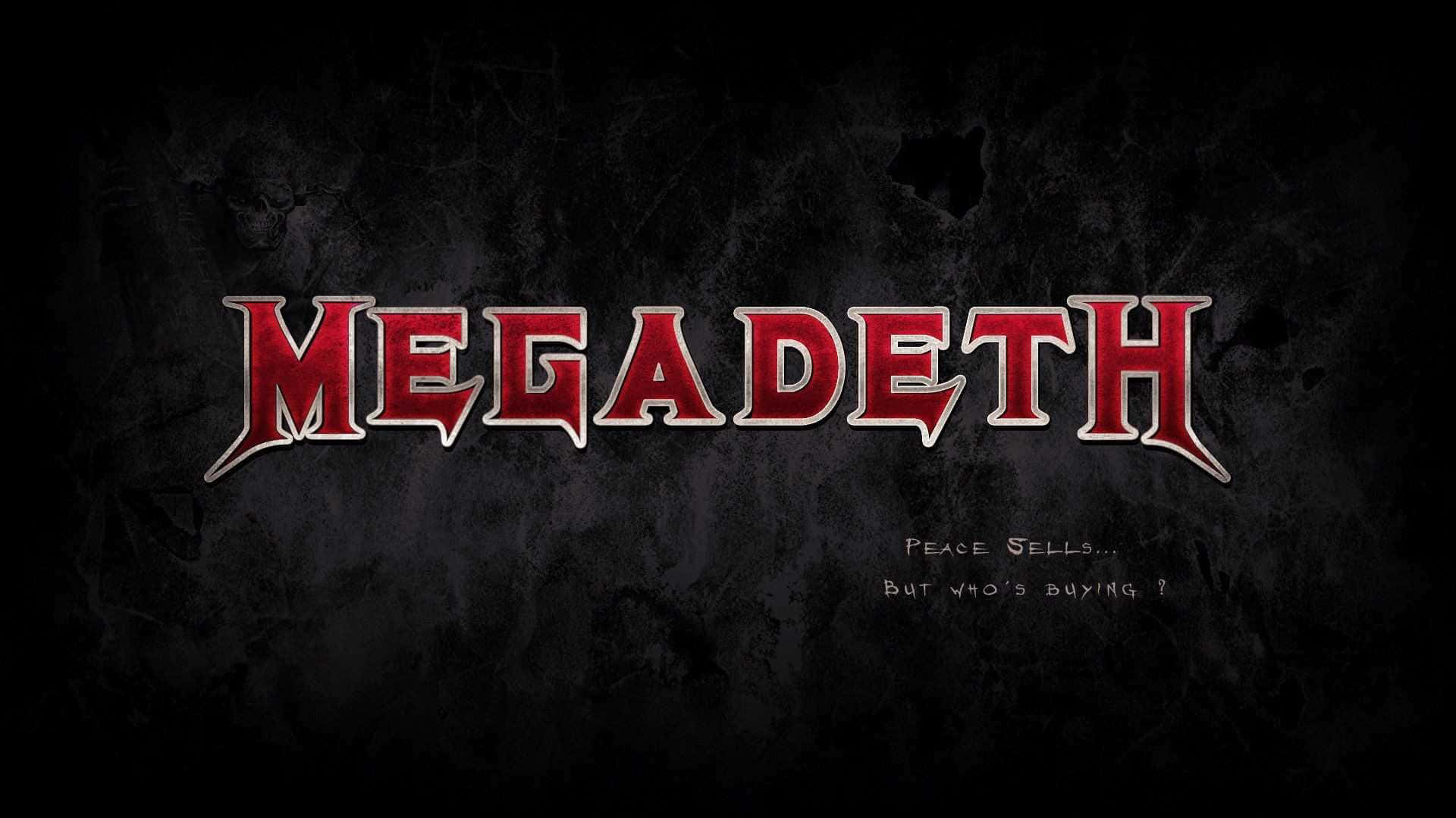 Megadeth Band Logowith Quote Background