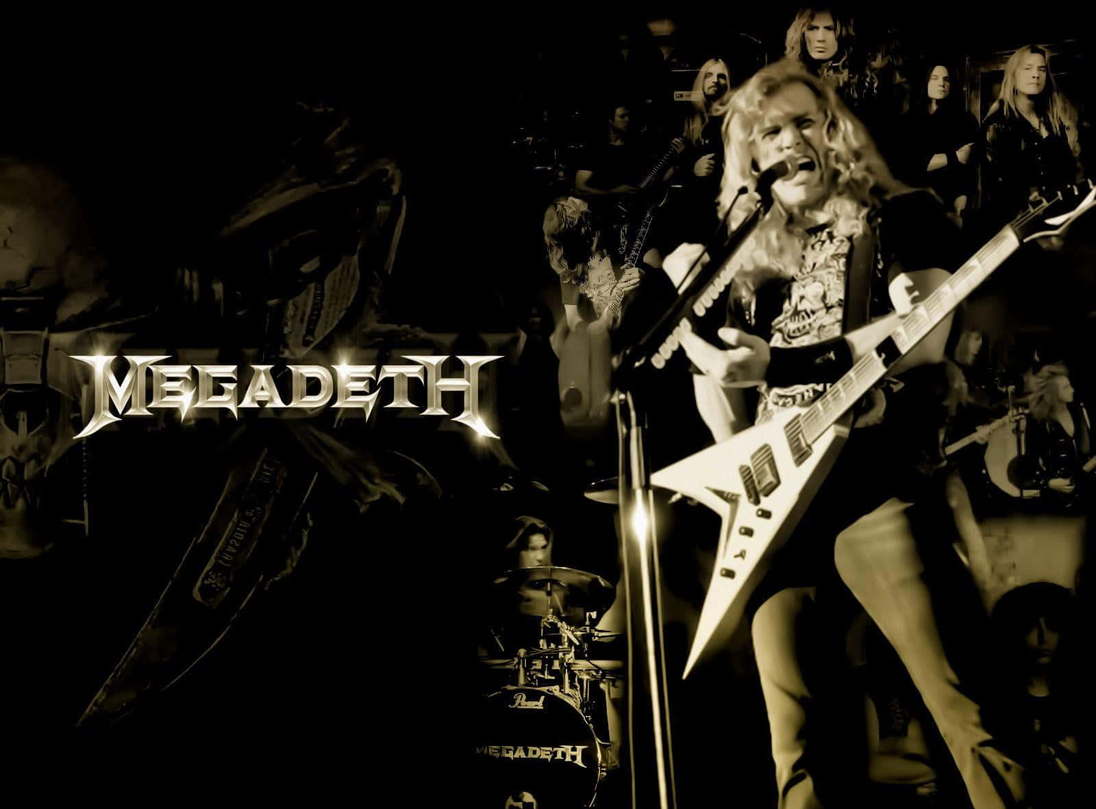 Megadeth Concert Collage Background