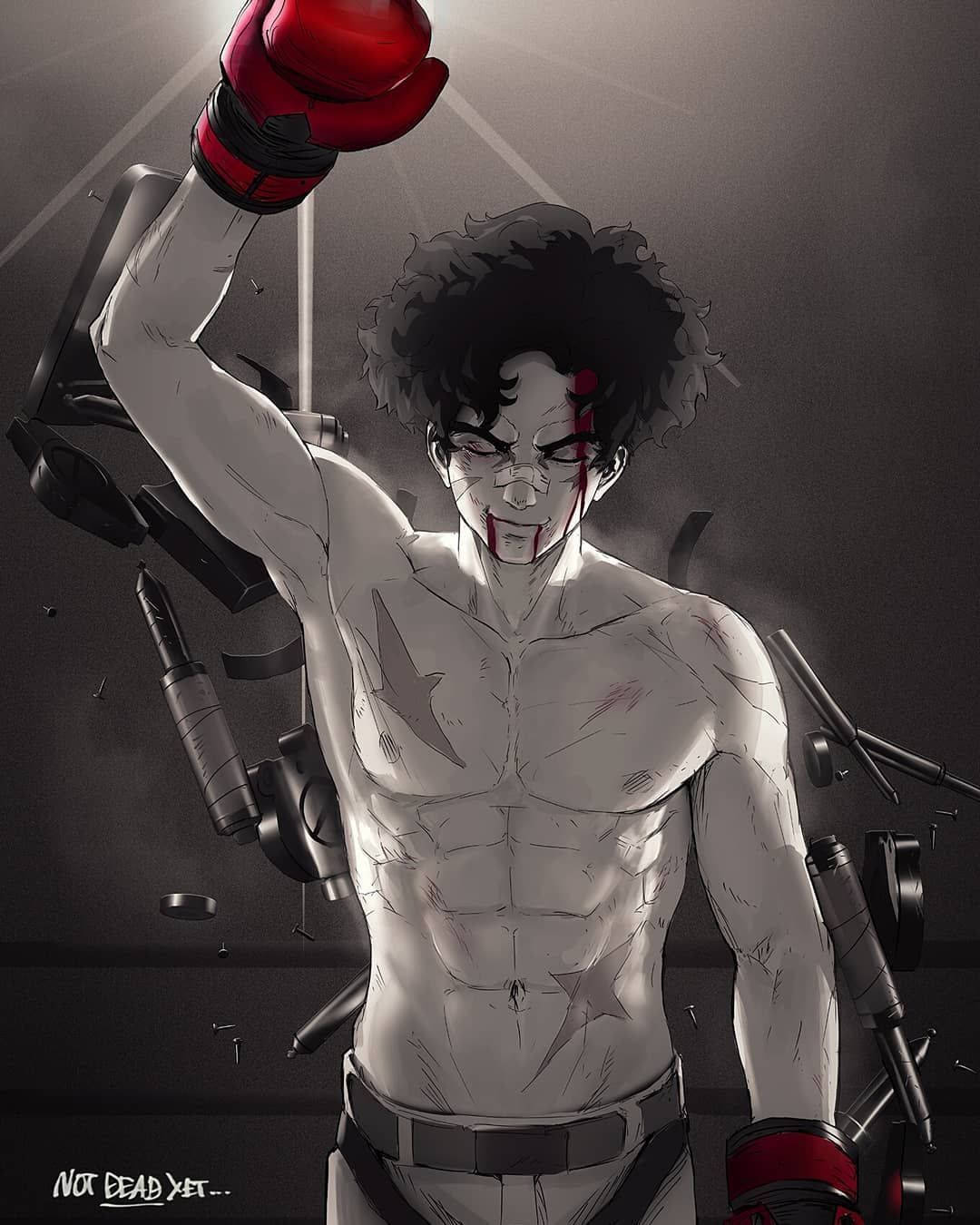 Megalo Box Victory Pose Background