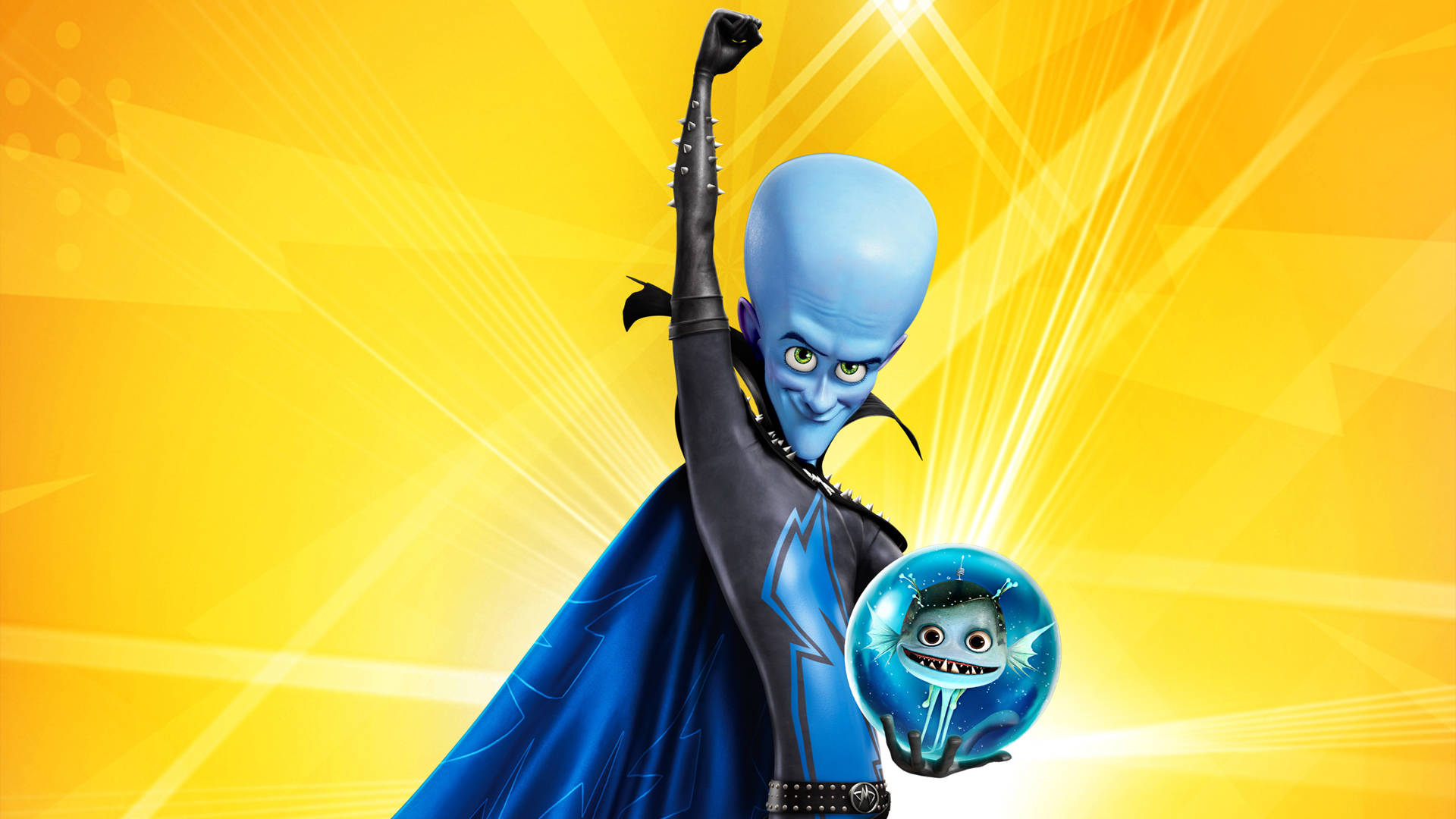 Megamind Fist Pump With Minion Background