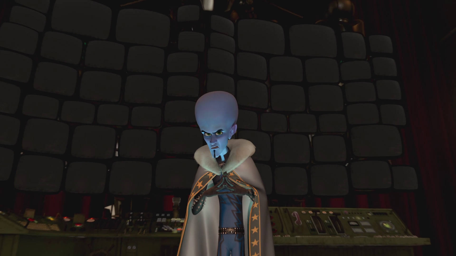 Megamind Mastering His Control Room Background