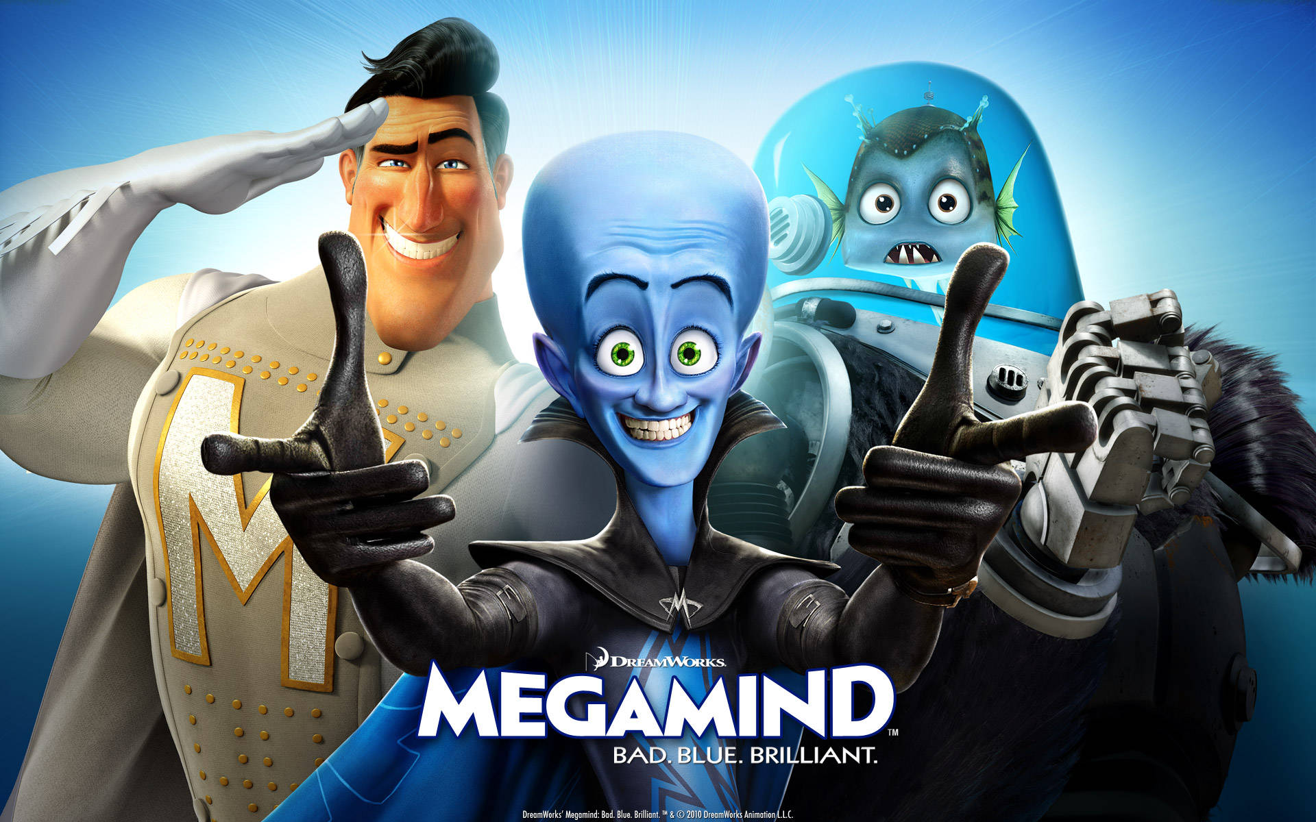 Megamind, Metro Man, And Minion Background