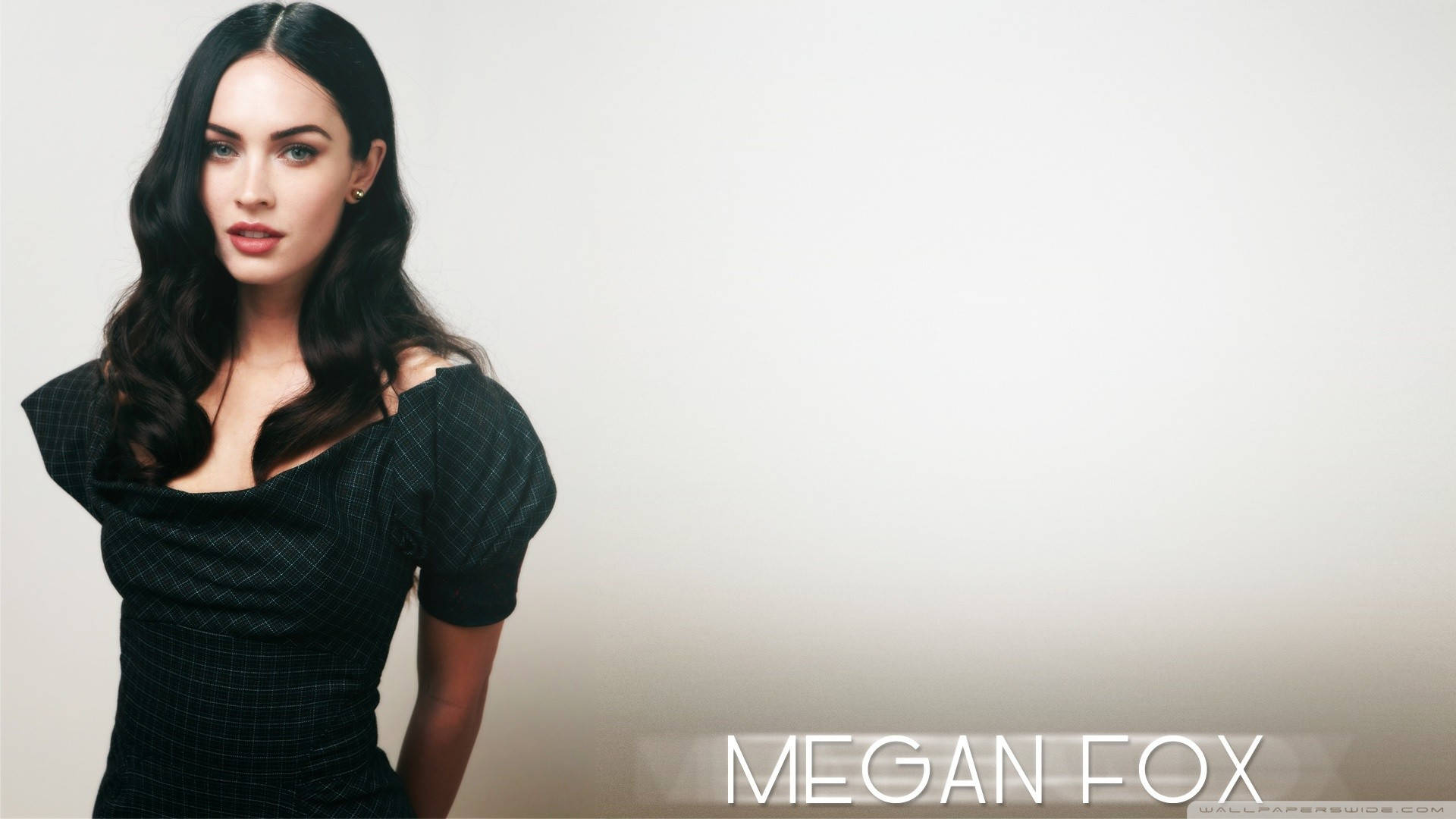 Megan Fox Hd Black Dress Background