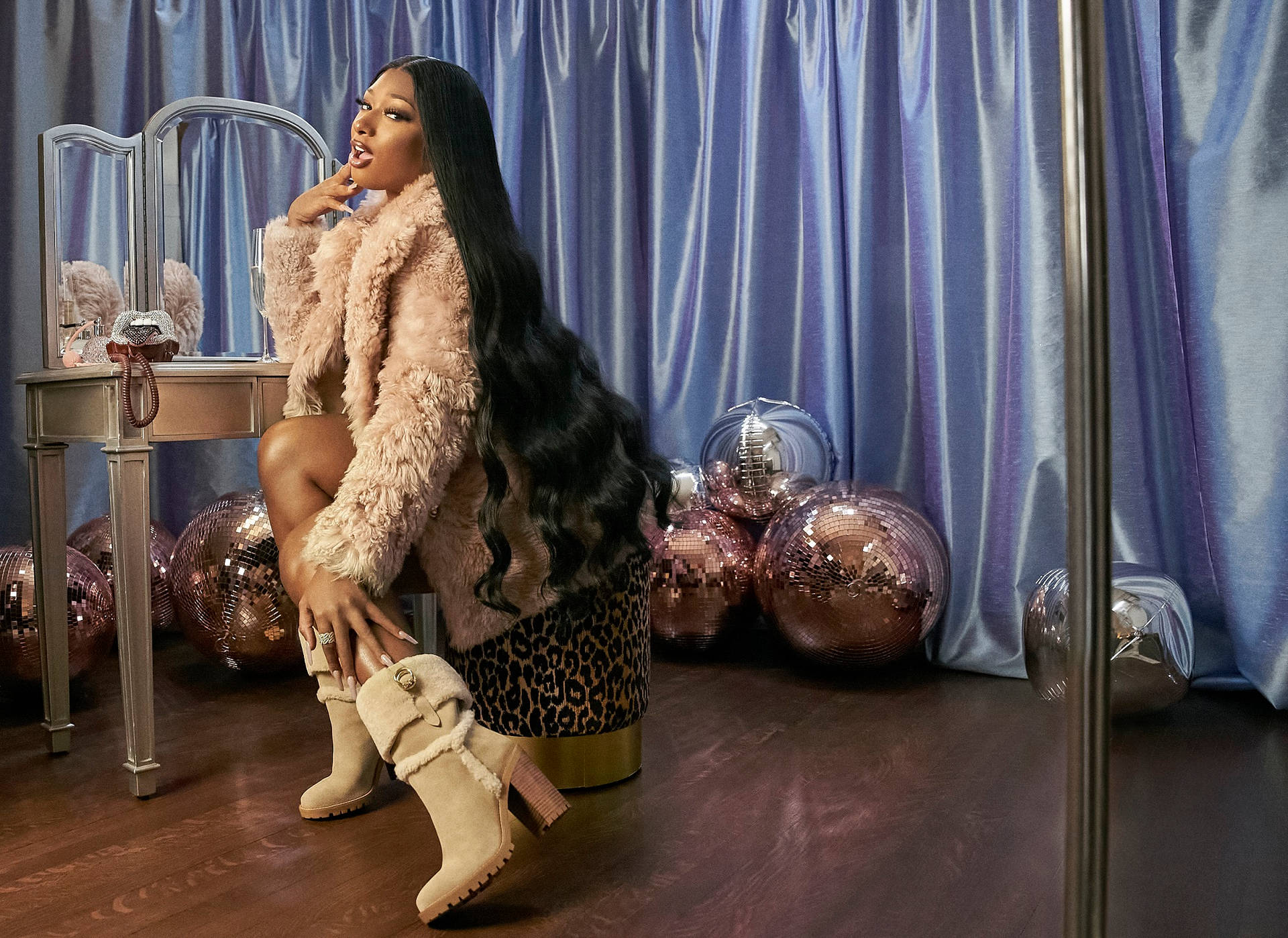 Megan Thee Stallion Coach Holiday Campaign Background
