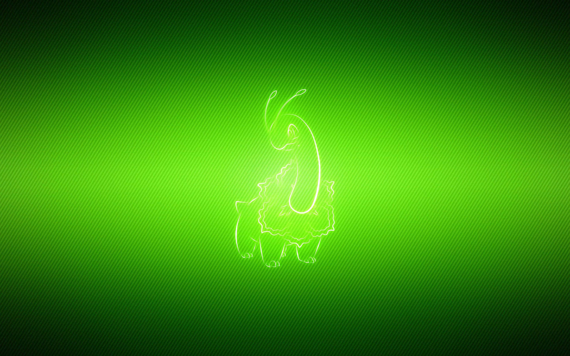 Meganium Neon Green Aesthetic Illustration Background