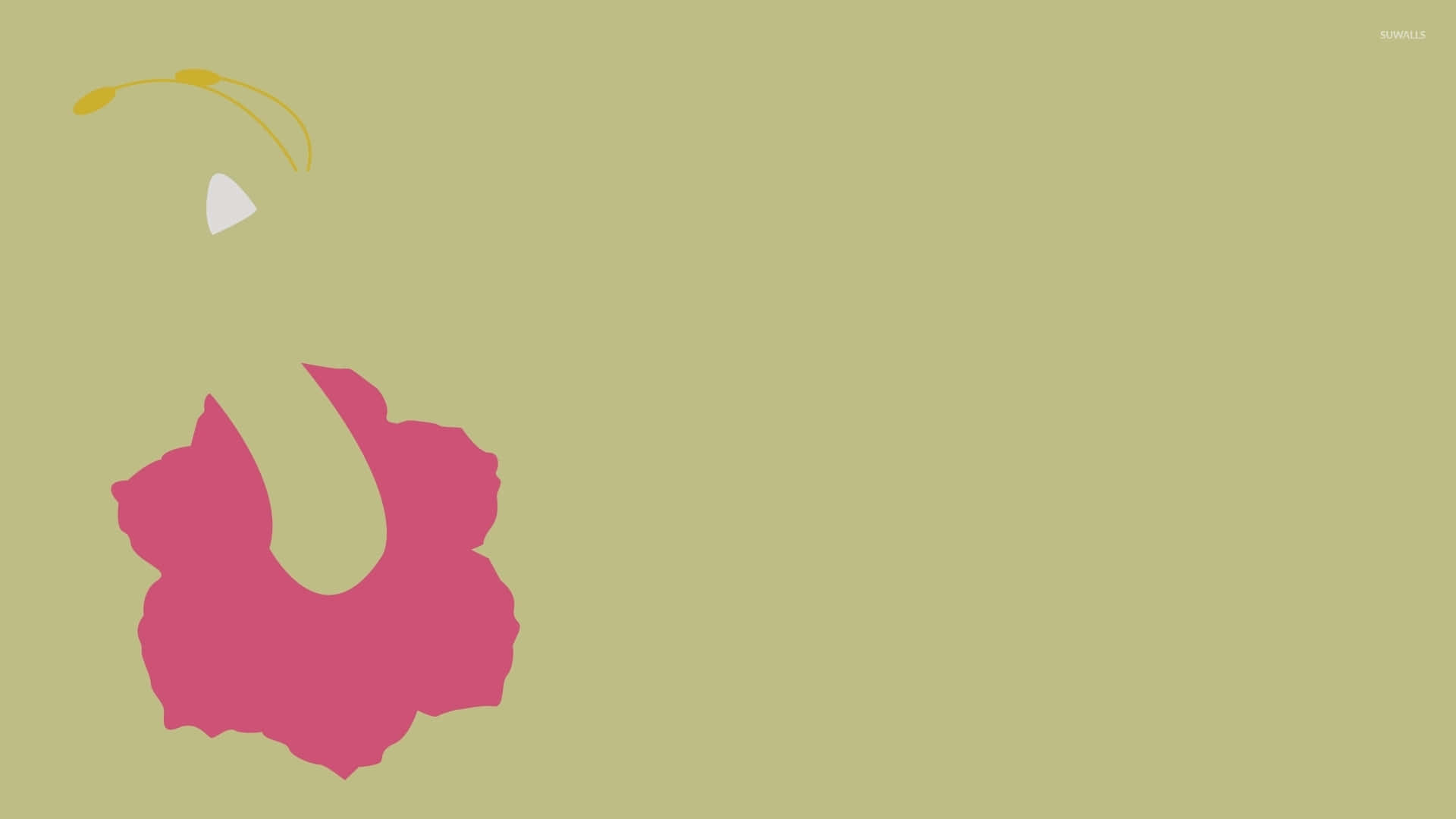 Meganium Pokemon Minimalist Aesthetic Illustration Background