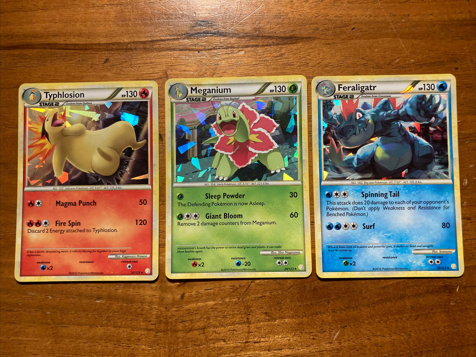 Meganium Typhlosion Feraligatr Trading Cards Background