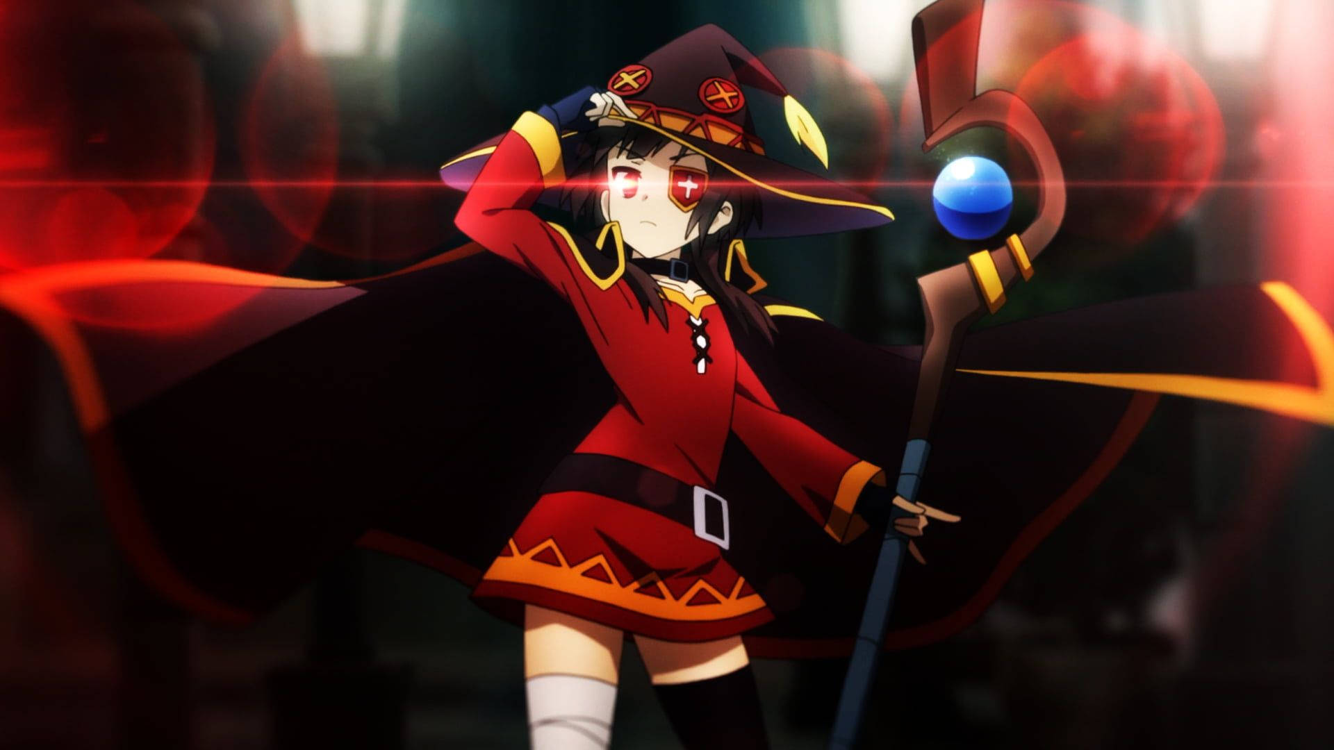 Megumin Red Flare Background