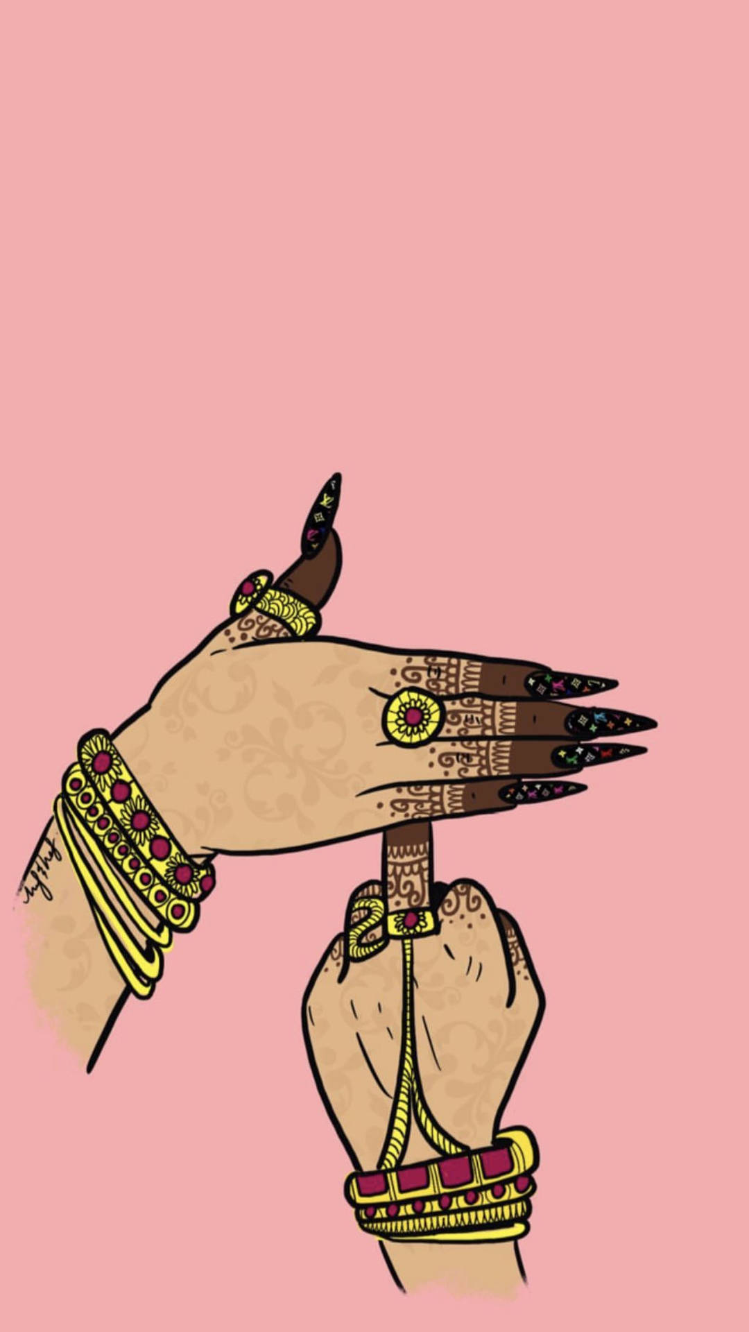 Mehndi Indian Hands Art Background