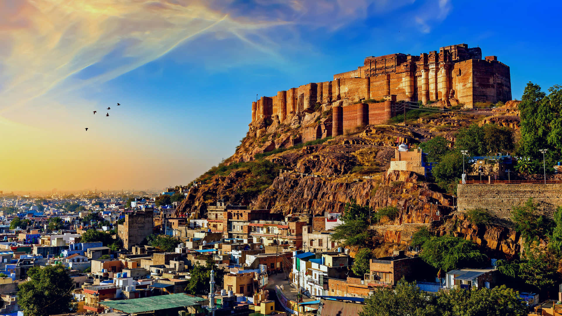 Mehrangarh Fort Blue Sunset Sky