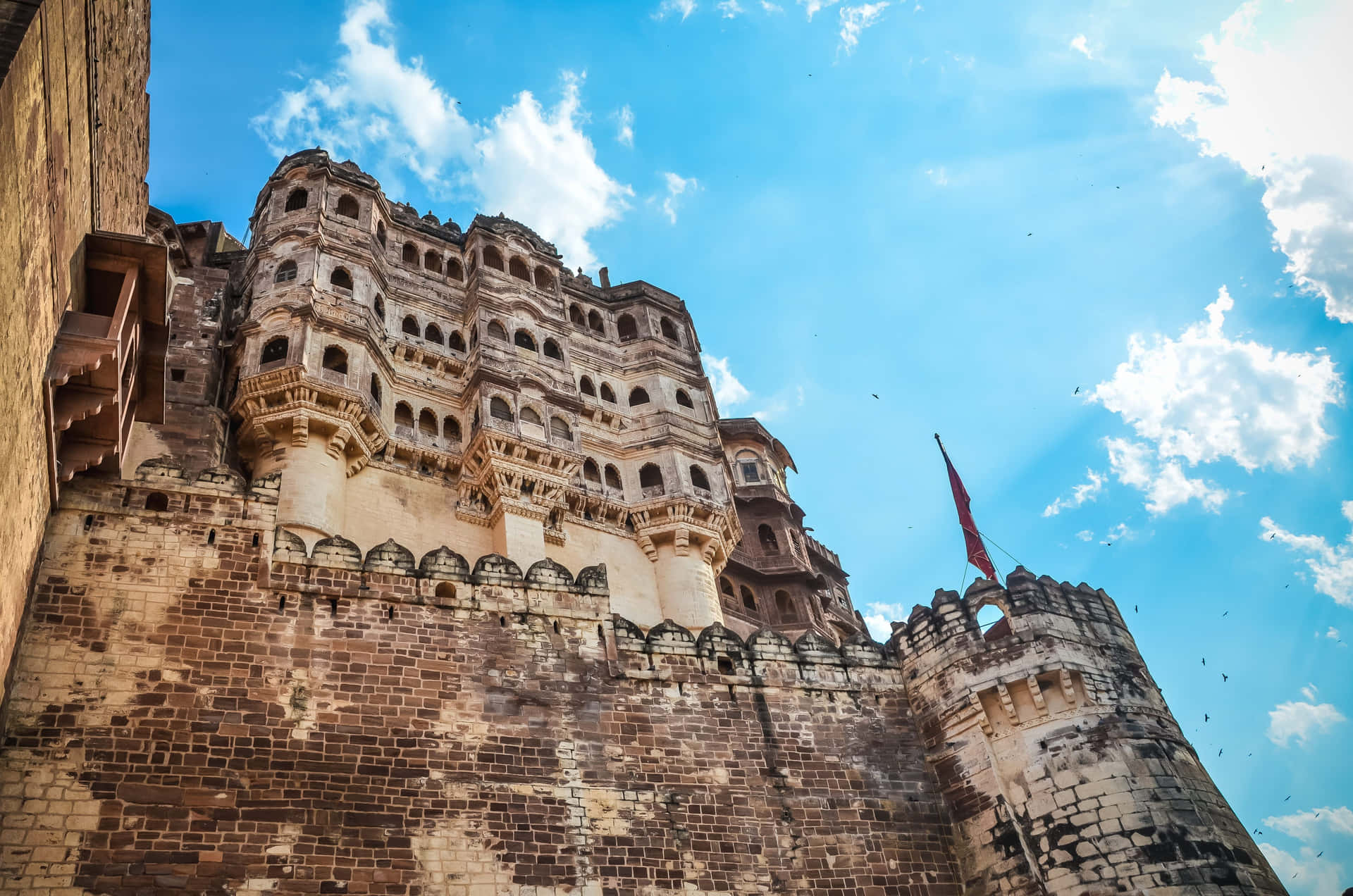 Mehrangarh Fort Clouds Blue Sky