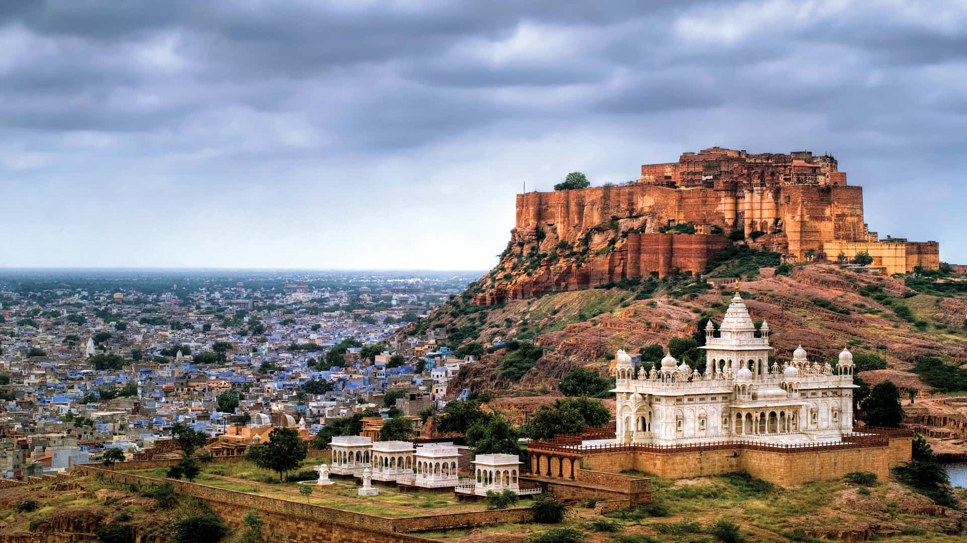 Mehrangarh Fort Cloudy Skies Jodhpur