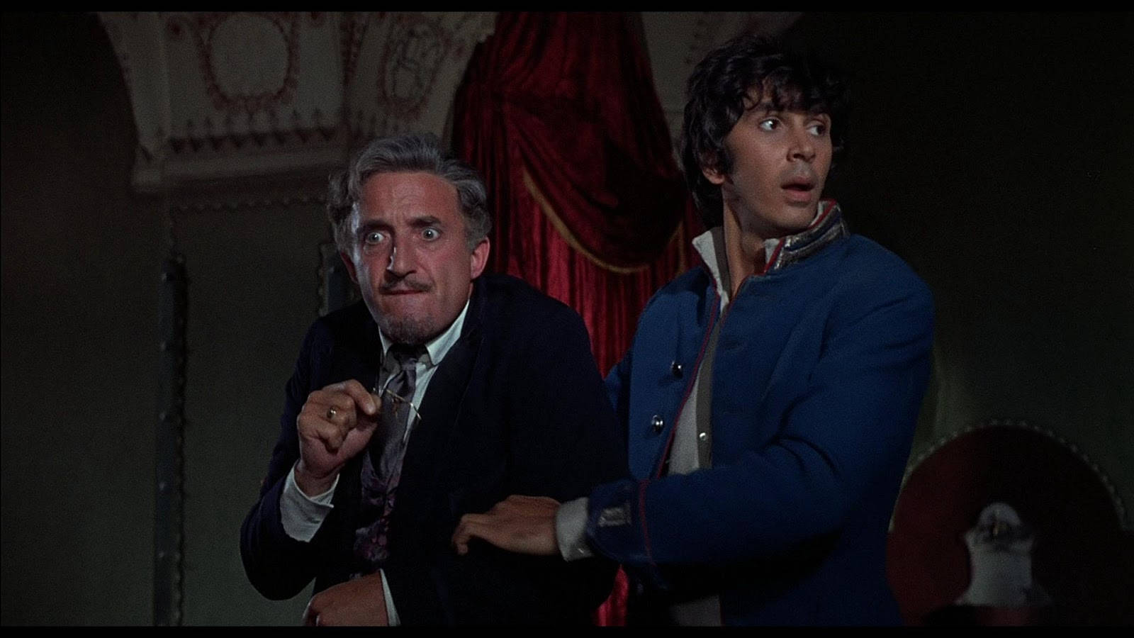 Mel Brooks And Frank Langella In The Twelve Chairs Background