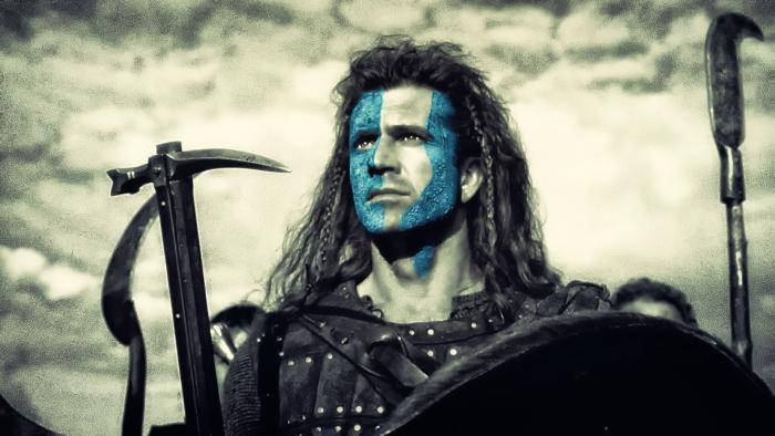 Mel Gibson Painted Warrior Background