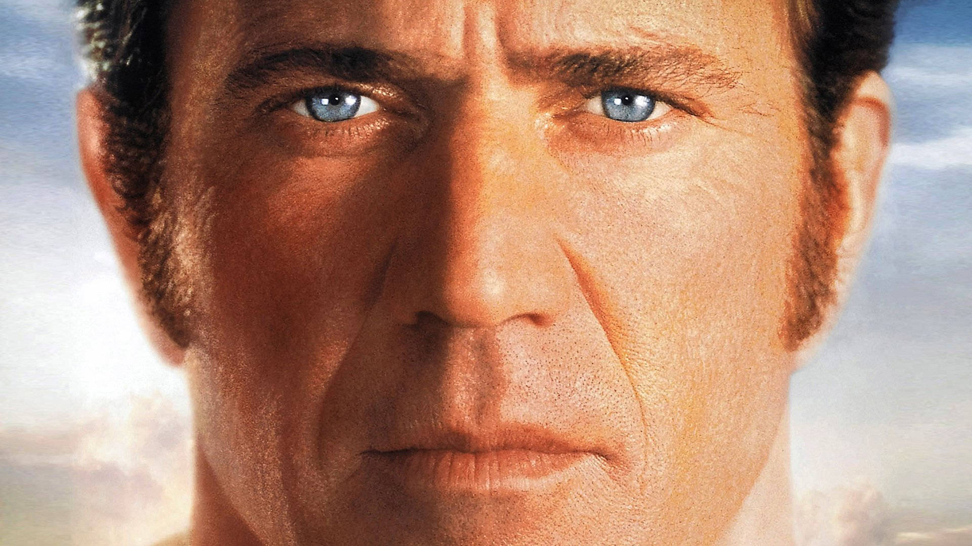 Mel Gibson With Blue Eyes Background