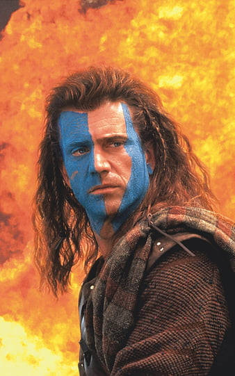 Mel Gibson With Fiery Background Background