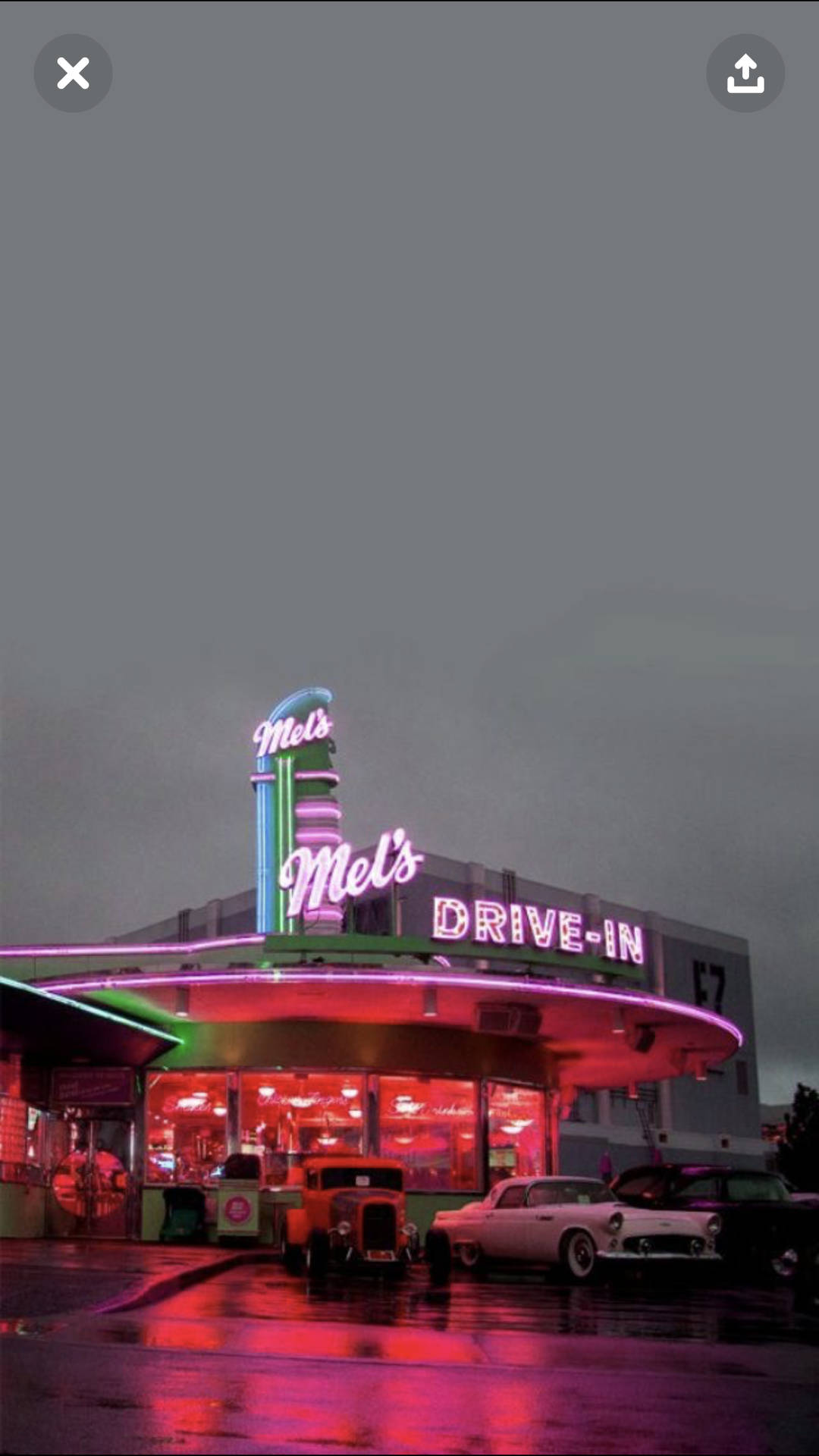 Mel's Drive In Vintage 90's Aesthetic Background