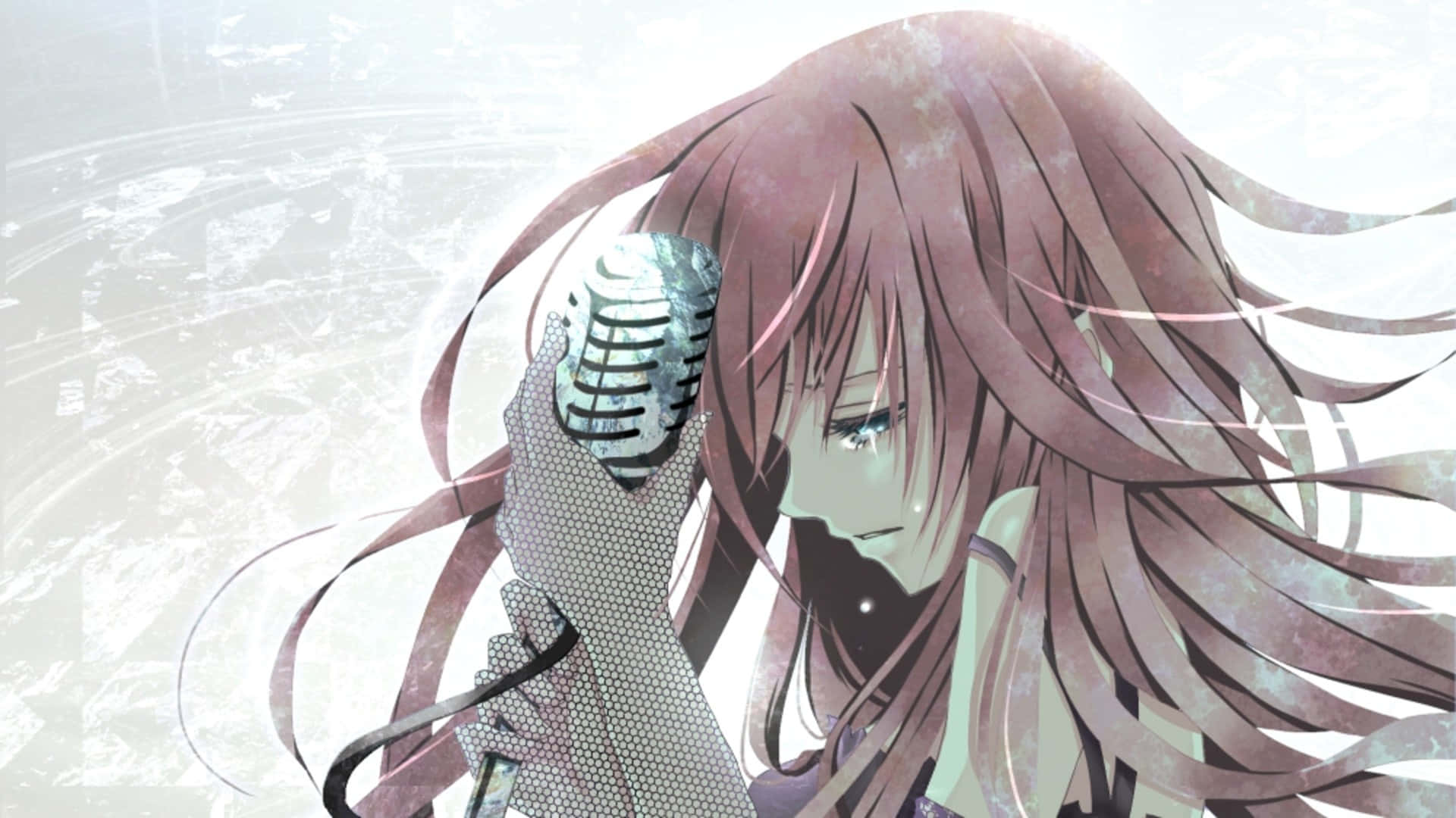Melancholic Anime Singer Aesthetic Background