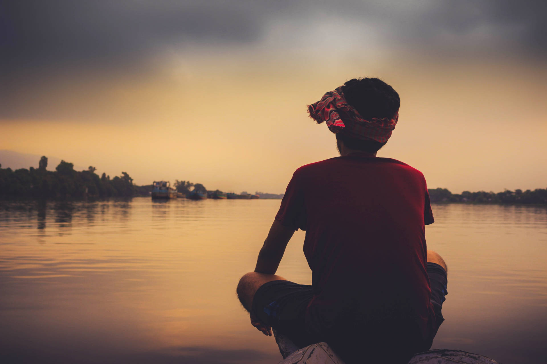 Melancholy Boy At The Lake