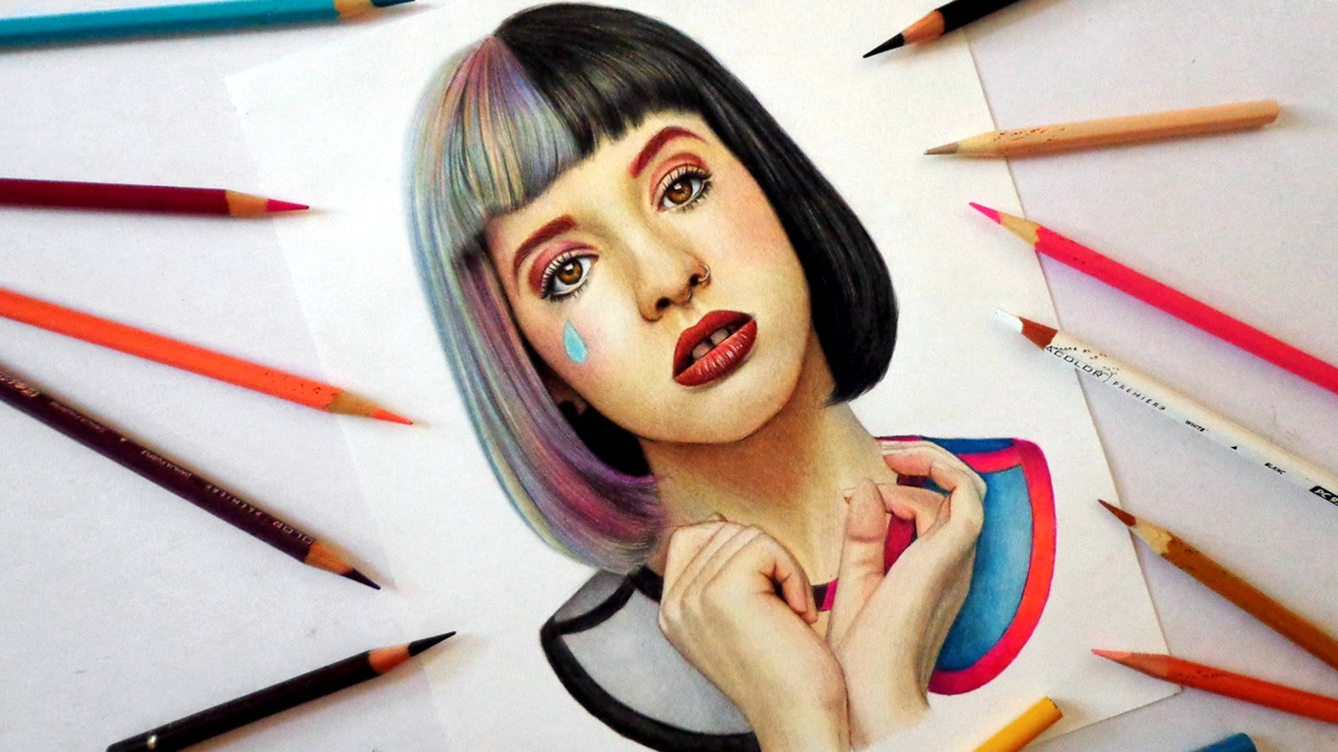 Melanie Martinez Colored Pencil Background