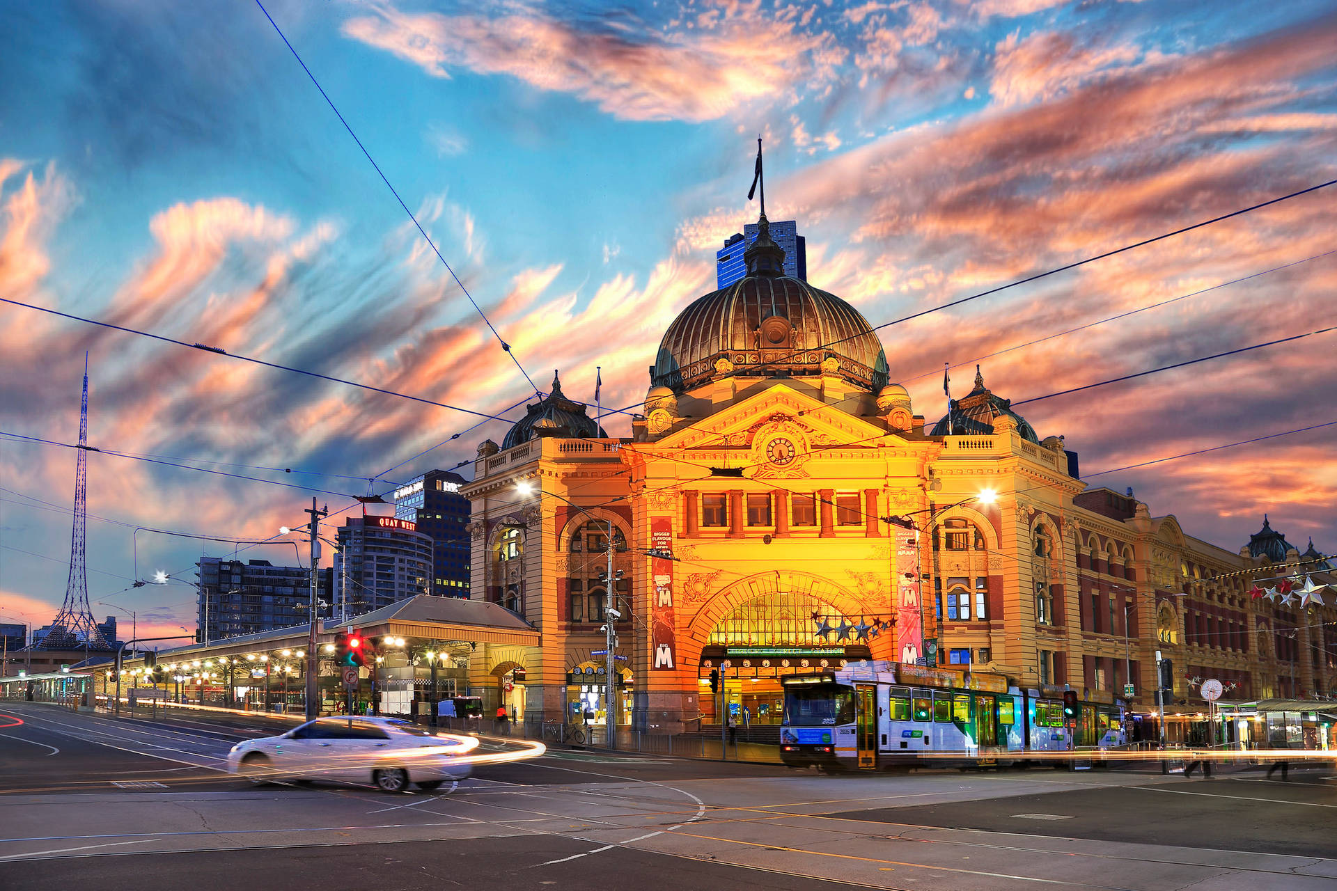 Melbourne Flinders Street Railway Station Background