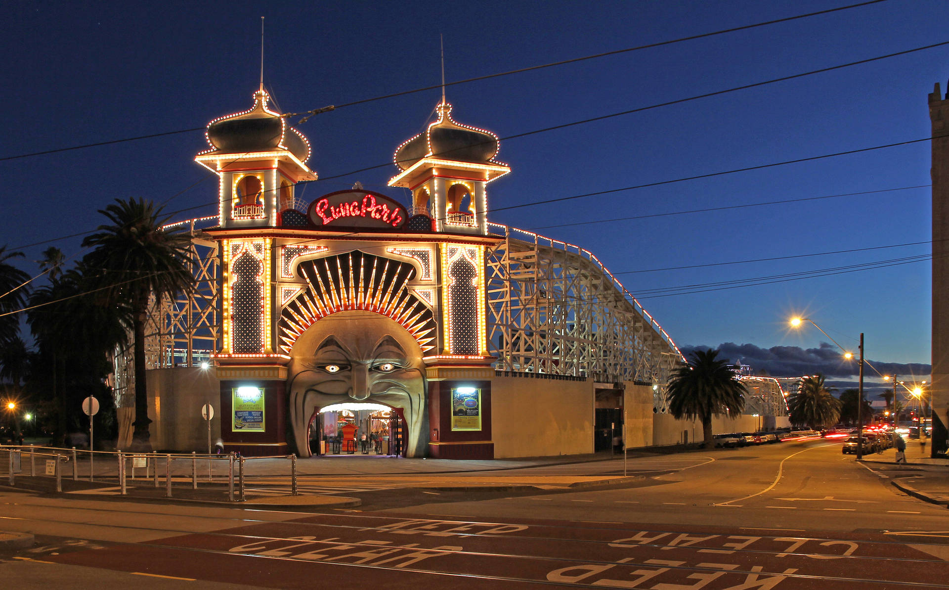 Melbourne Luna Park Background