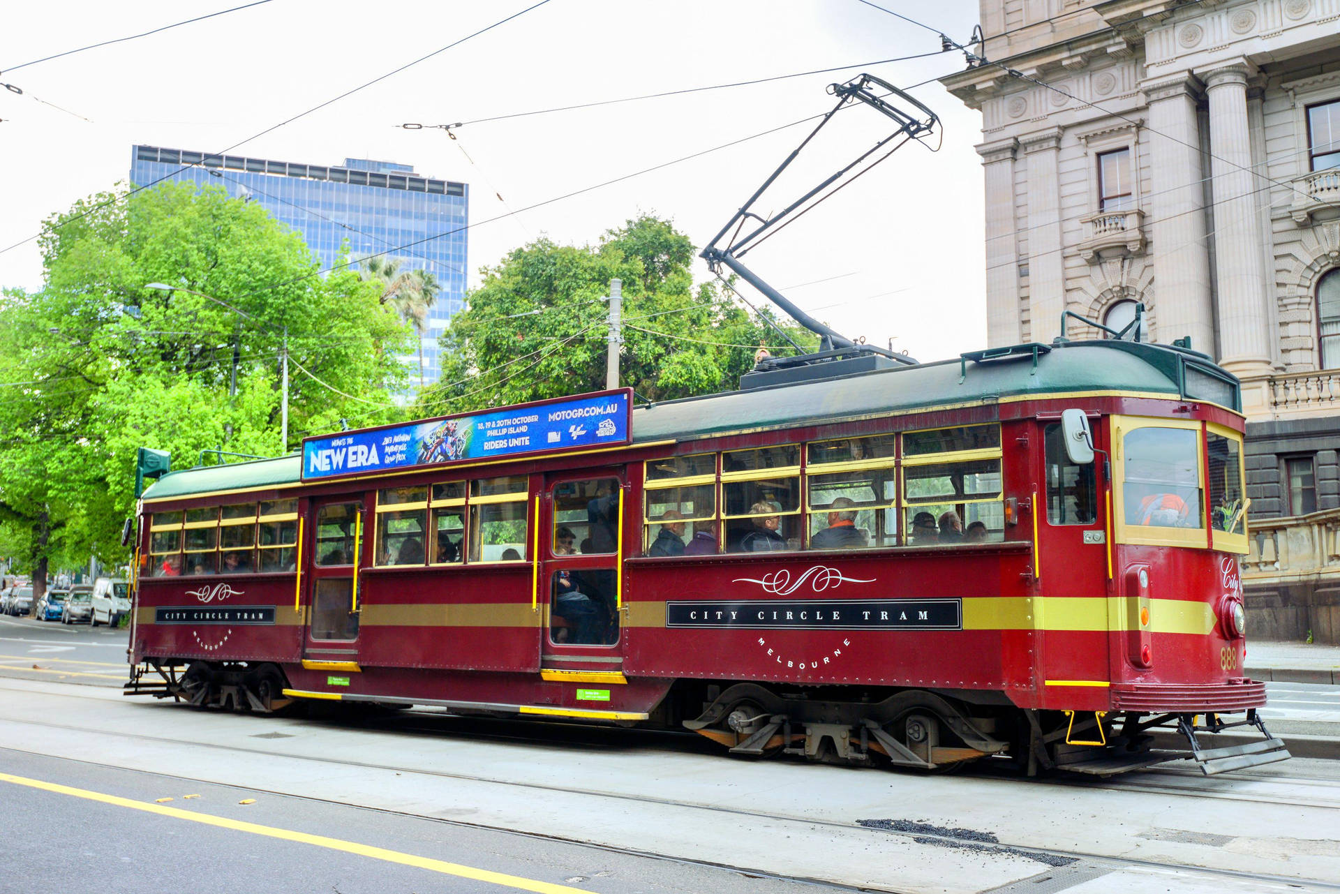 Melbourne's Iconic City Circle Tram Background