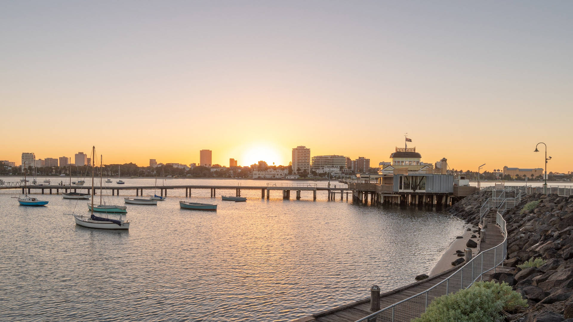 Melbourne St. Kilda Beach Background