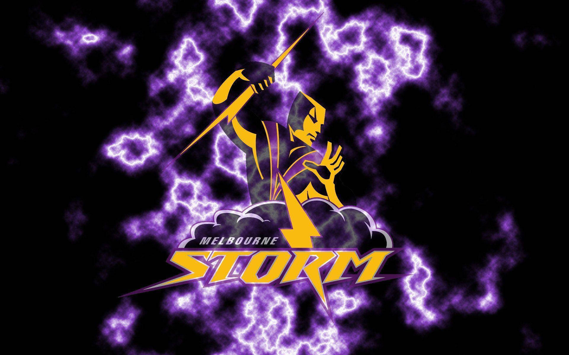 Melbourne Storm Nrl Team Action Shot Background