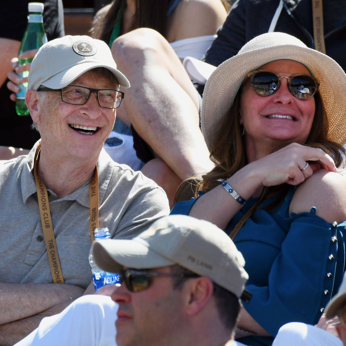 Melinda French Watching A Tennis Match