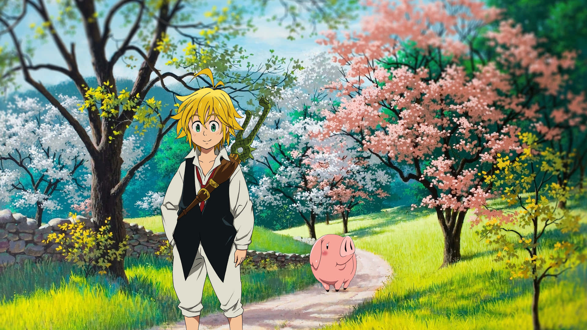 Meliodas And Pig Seven Deadly Sins 4k Background