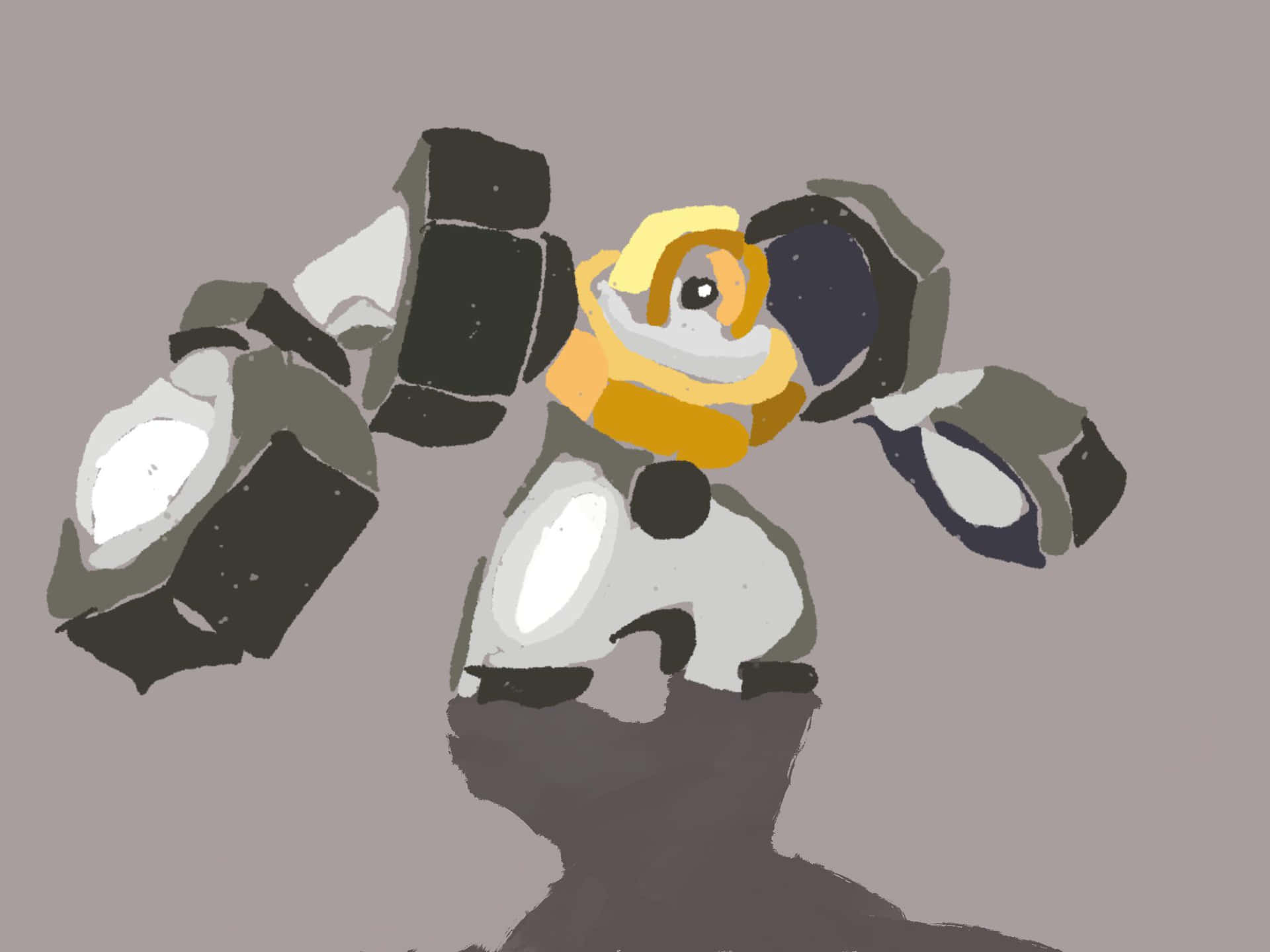 Melmetal Art With Shadow Background