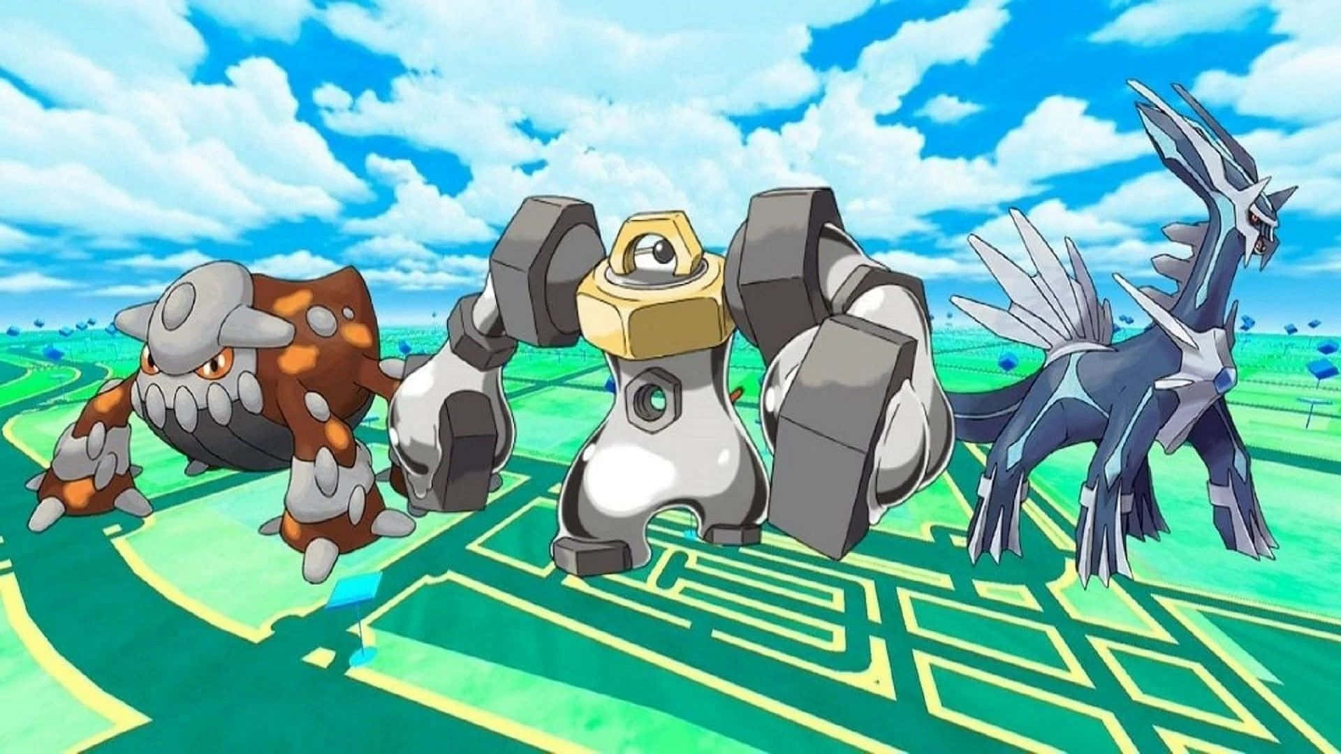 Melmetal With Steel Type Pokemon Background