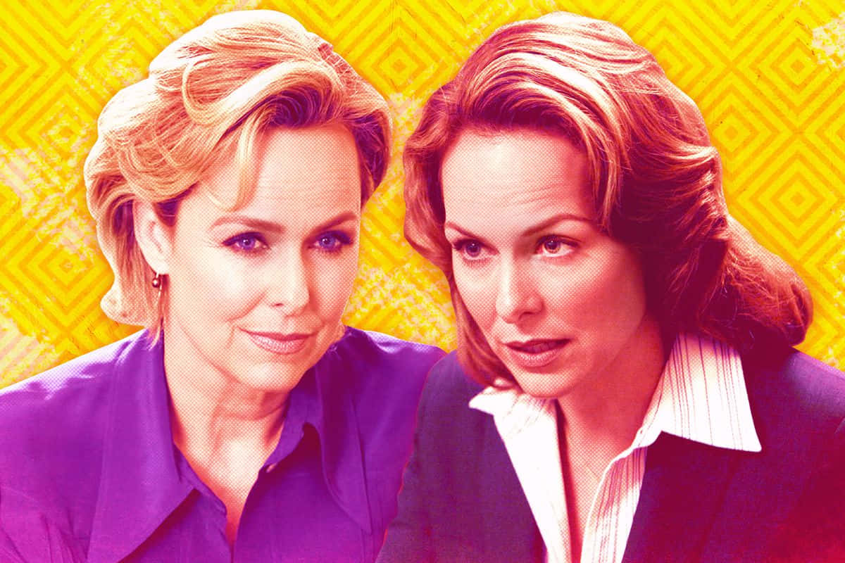 Melora Hardin Dual Portraits Pop Art Background Background