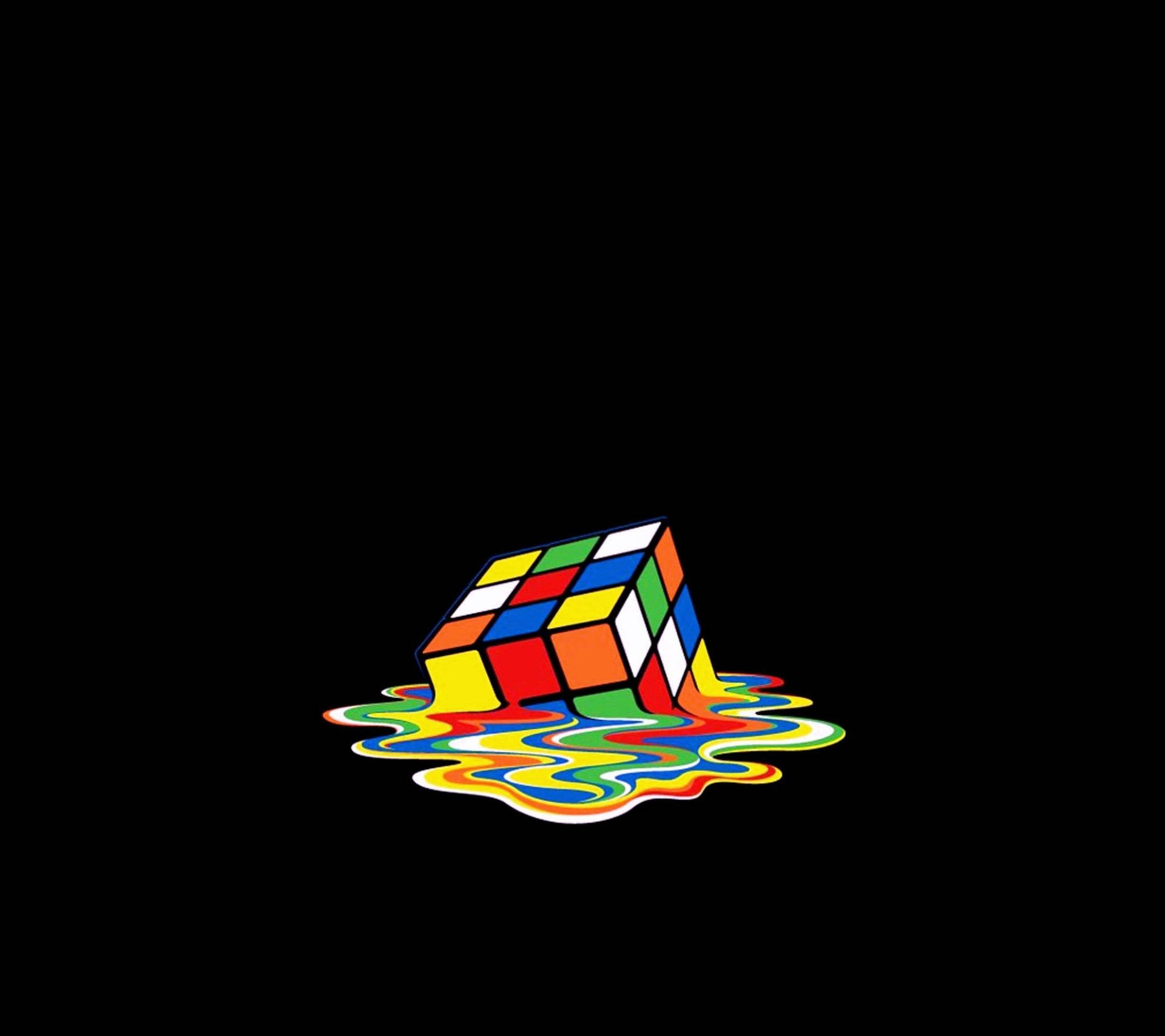 Melted Rubiks Amoled Background